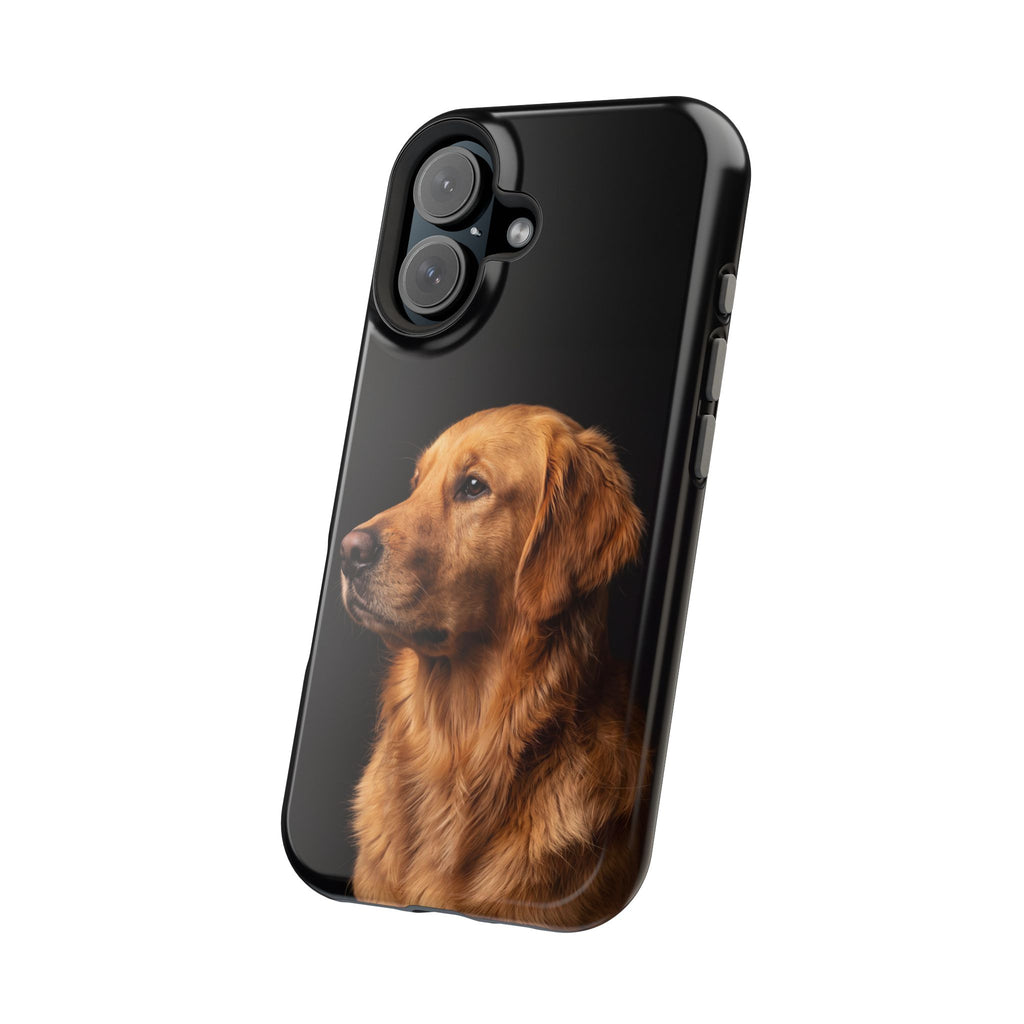 Golden Retriever Portrait Phone Case — Impact-Resistant Wireless Charging Cover