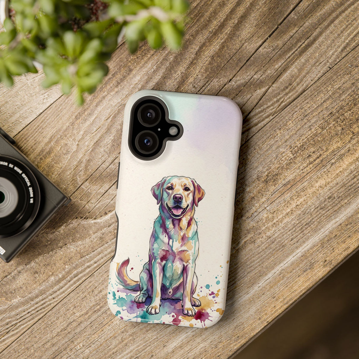 Watercolor Labrador Phone Case — Tough Magnetic Case with Wireless Charging