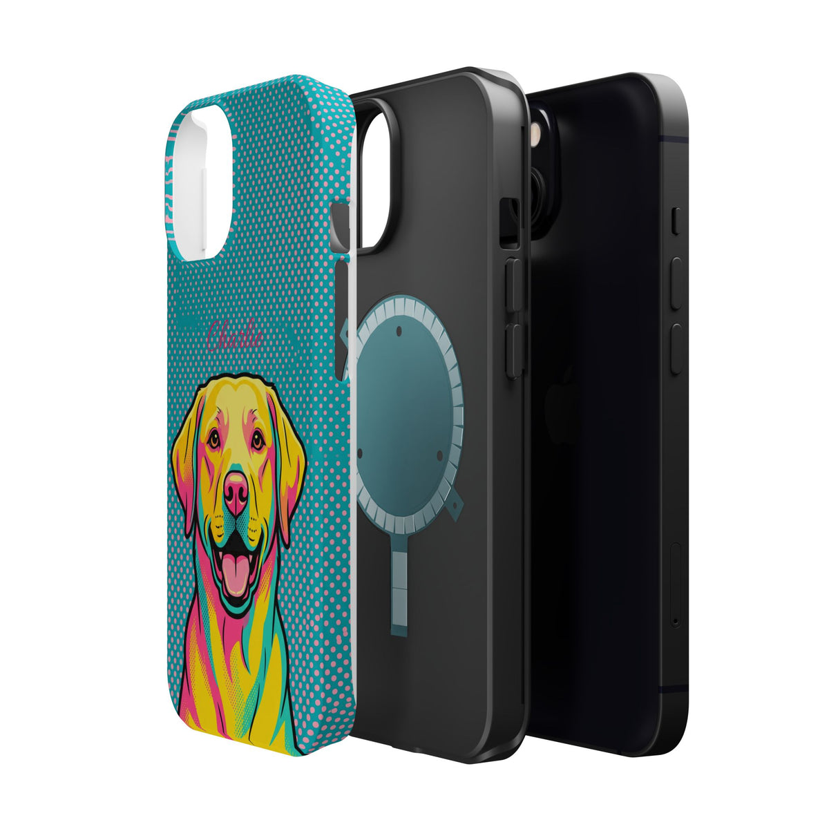 Personalized Pop Art Labrador Phone Case — Tough Magnetic Case with Wireless Charging