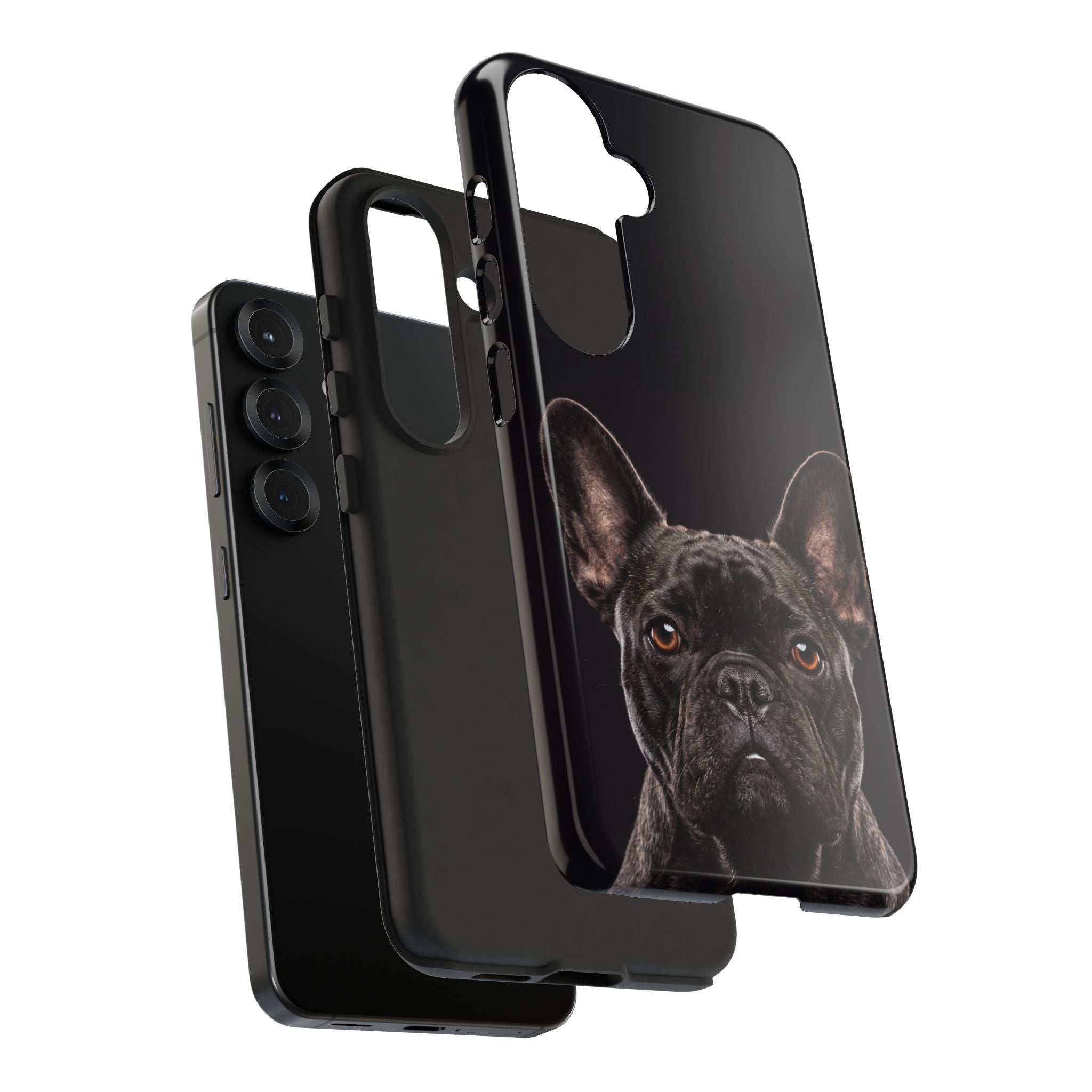 Front-Facing French Bulldog Phone Case | Dramatic Black Studio Portrait | Samsung & iPhone