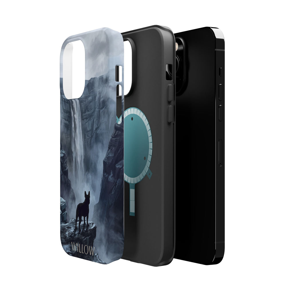Personalized French Bulldog Misty Waterfall Phone Case — Wireless Charging Cover