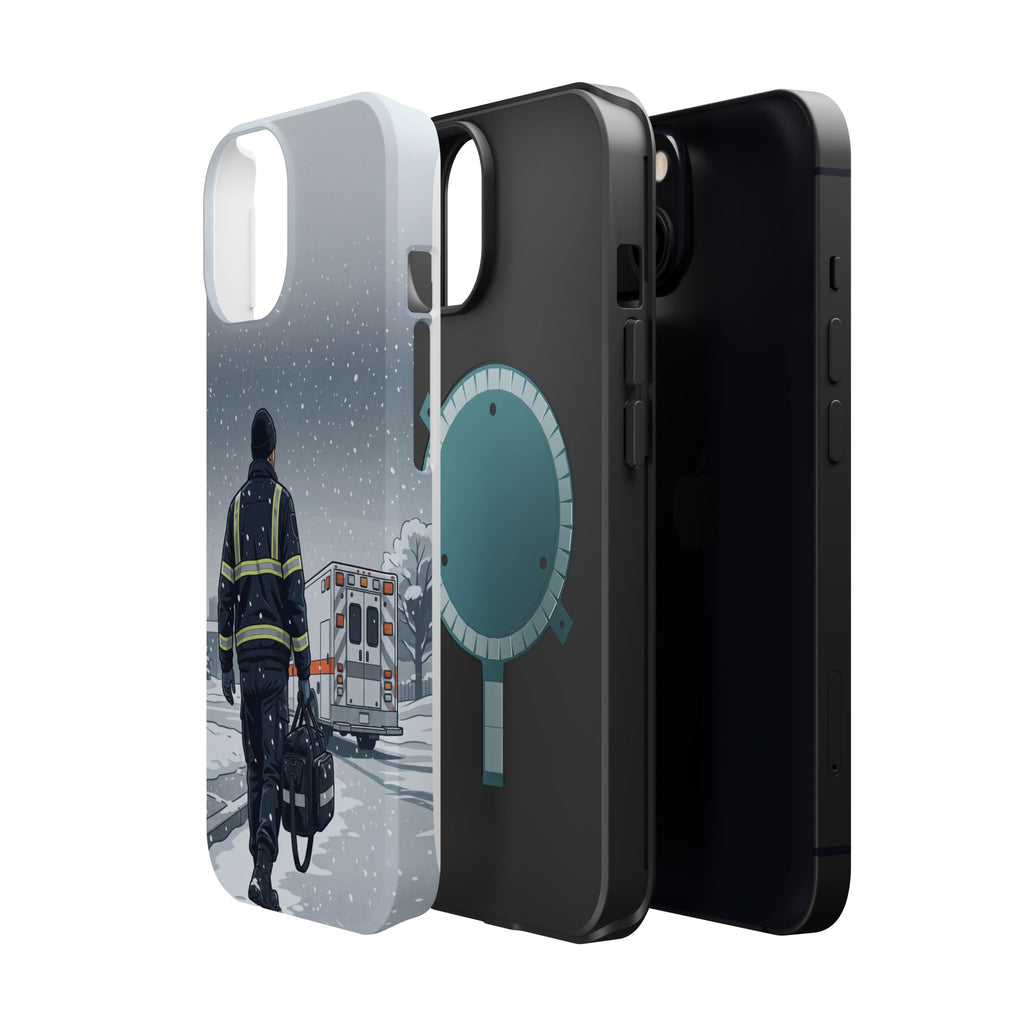 Bold Paramedic/EMT Portrait Phone Case — Magnetic Wireless Charging Cover