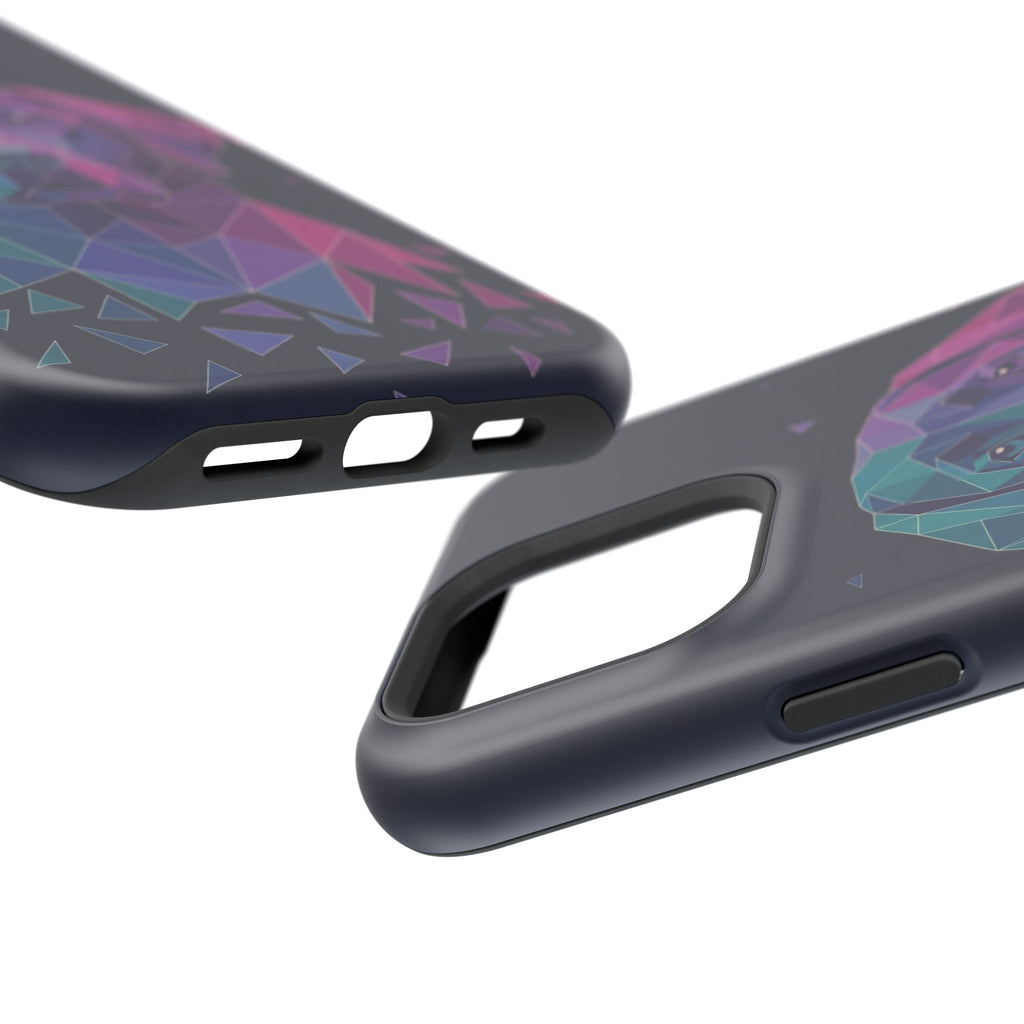 Geometric Labrador Phone Case — Tough Magnetic Case with Wireless Charging