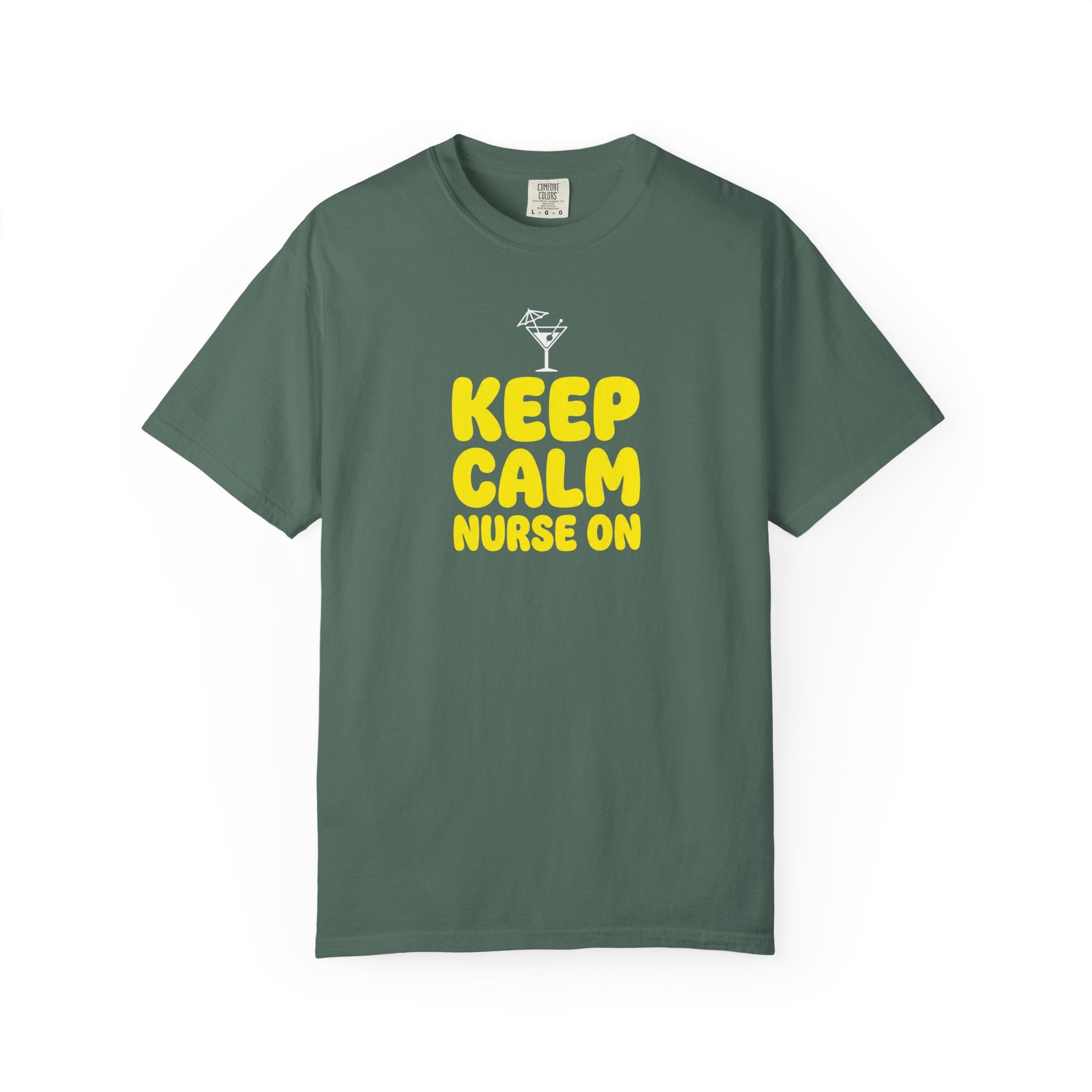Nurse T-Shirt - "Keep Calm Nurse On" Funny Nursing Quote Unisex Tee, Nurse Appreciation Gift