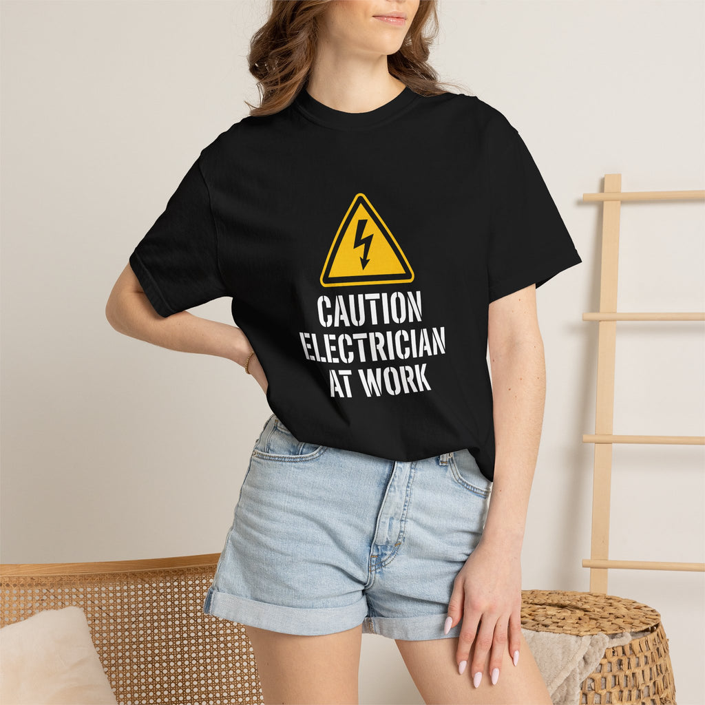 Caution Electrician At Work T-Shirt