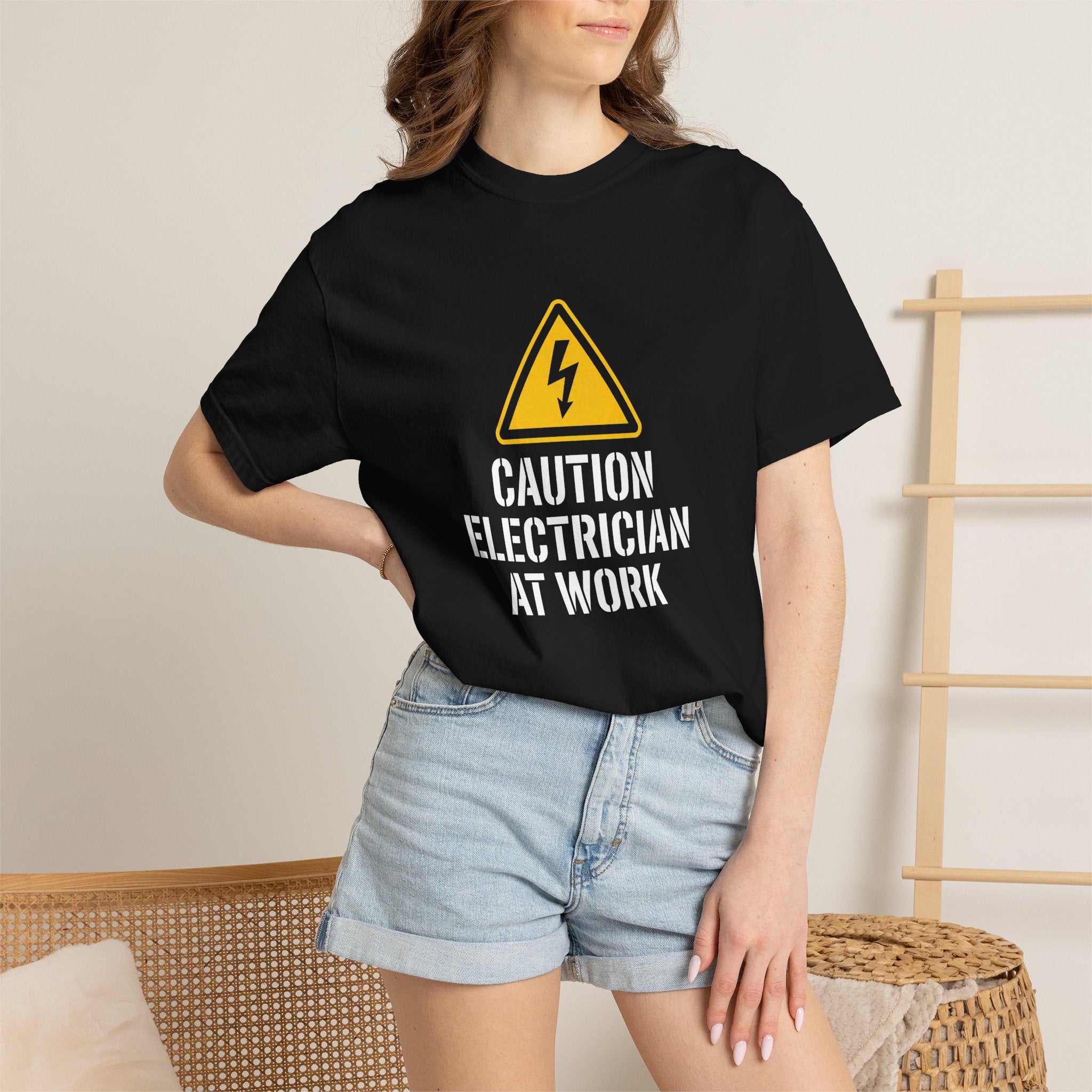 Caution Electrician At Work T-Shirt