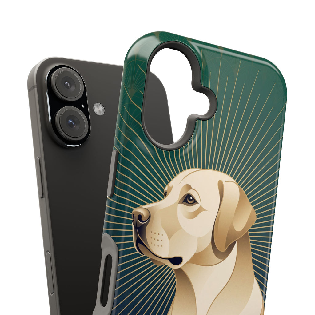 Art Deco Labrador Phone Case — Tough Magnetic Case with Wireless Charging