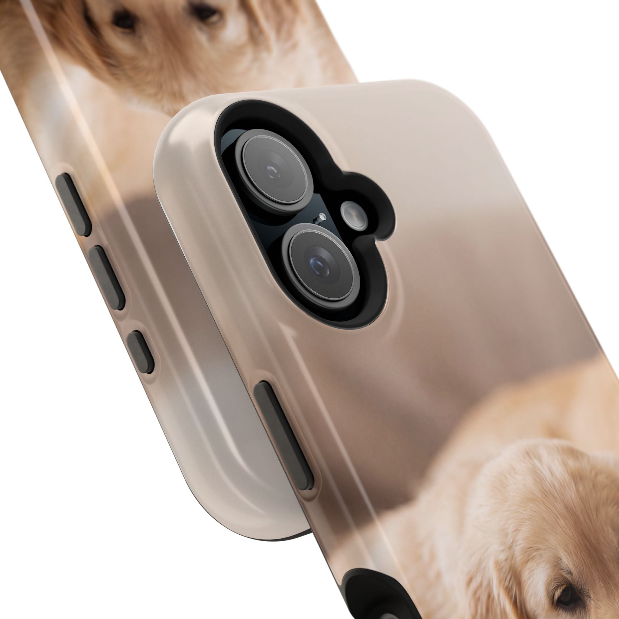 Golden Retriever Puppy Phone Case — Impact-Resistant Wireless Charging Cover