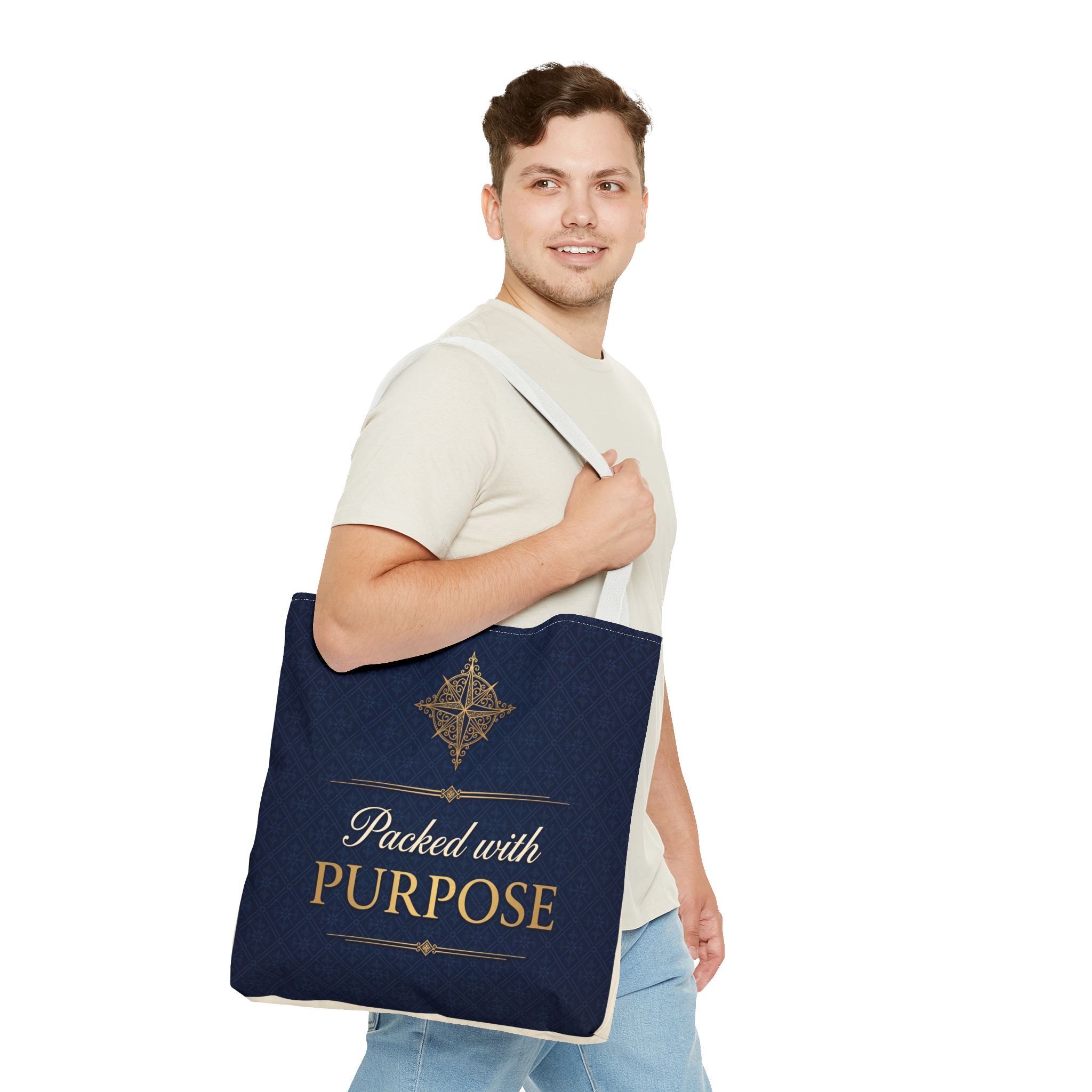 Packed with Purpose Tote | Inspirational Nurse Gift Tote Bag | Healthcare Worker Appreciation Gift | Premium Polyester Carry-All