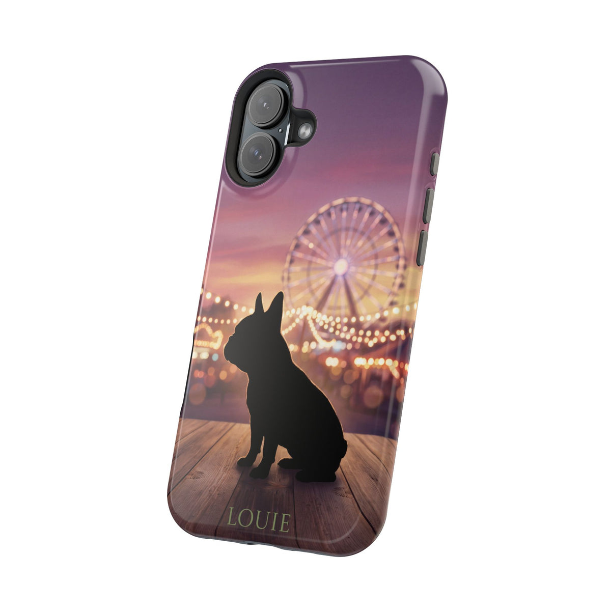 Personalized French Bulldog Carnival Nights Phone Case — Wireless Charging Cover