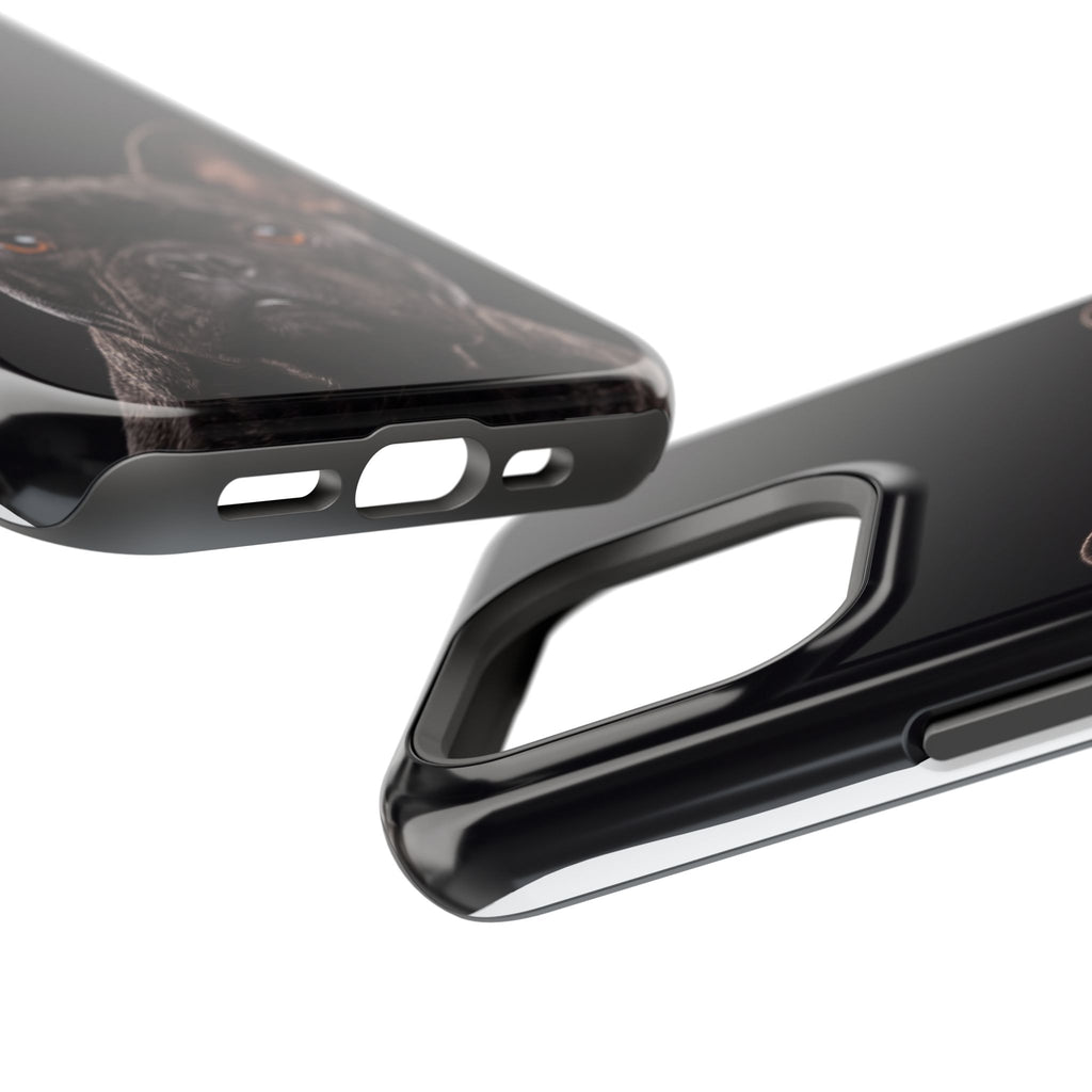 Black French Bulldog Phone Case — Impact-Resistant Wireless Charging Cover