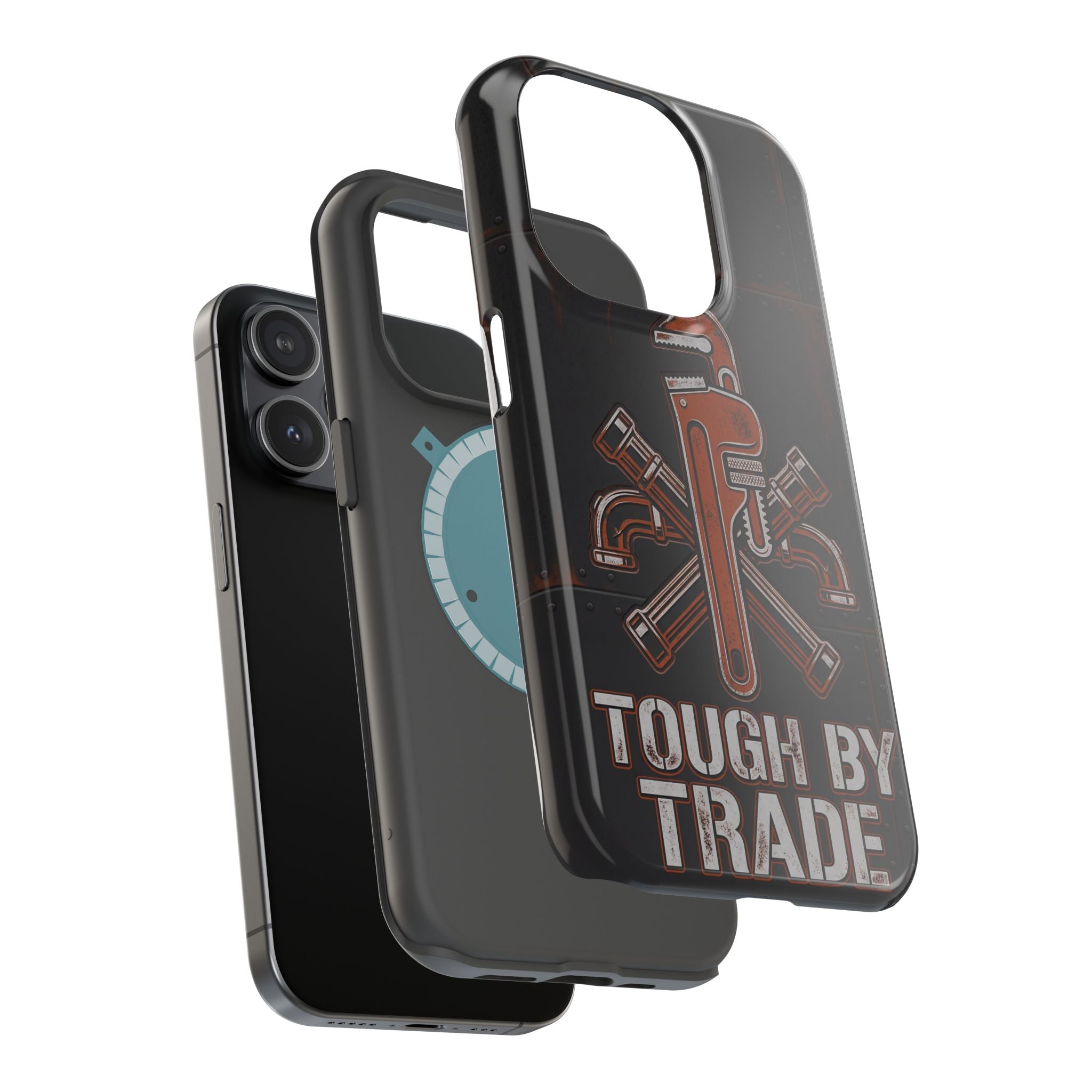 Tough By Trade Phone Case — Crossed Wrenches Wireless Charging Cover
