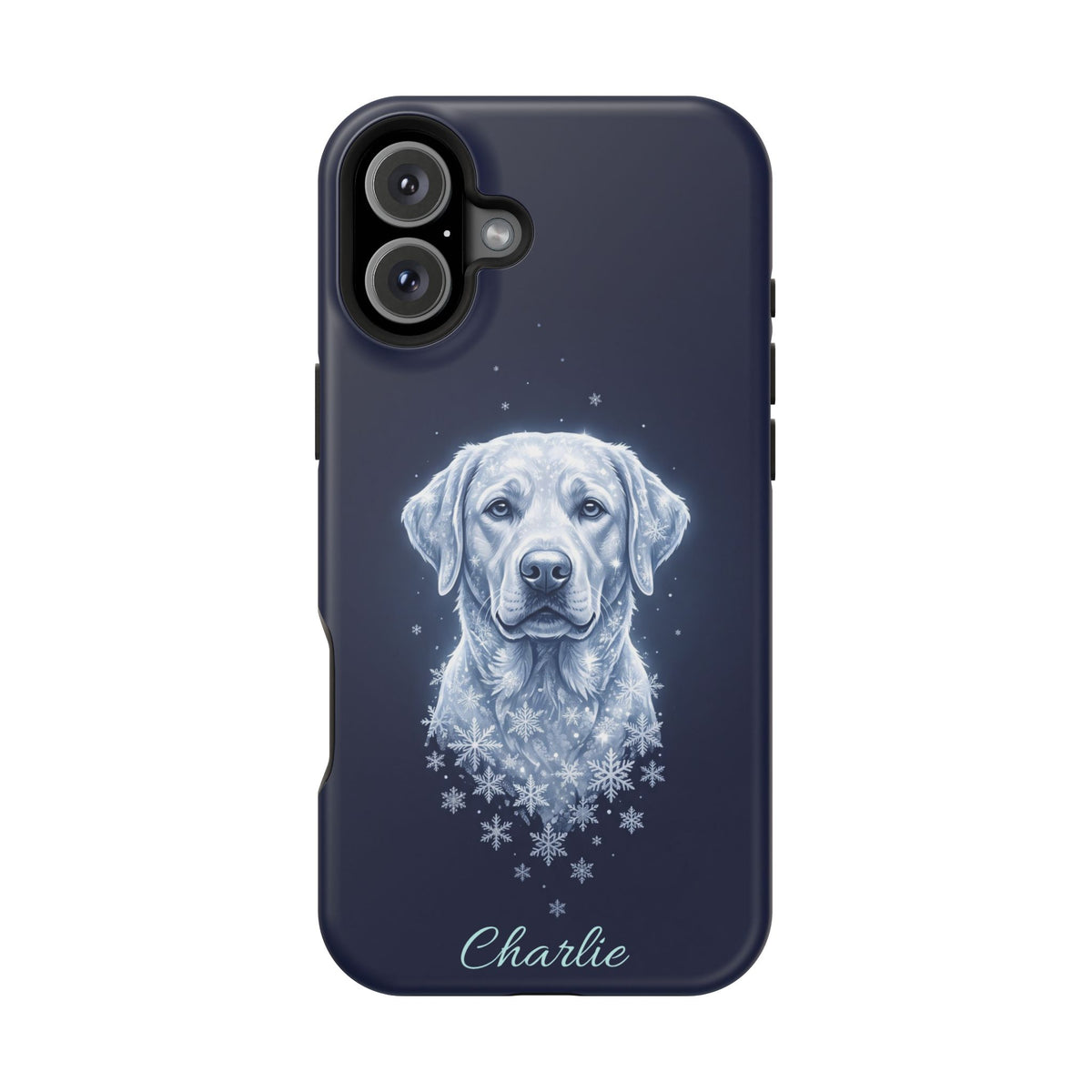 Personalized Winter Snowflake Labrador Phone Case — Tough Magnetic Case with Wireless Charging