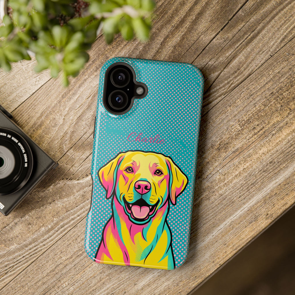 Personalized Pop Art Labrador Phone Case — Tough Magnetic Case with Wireless Charging