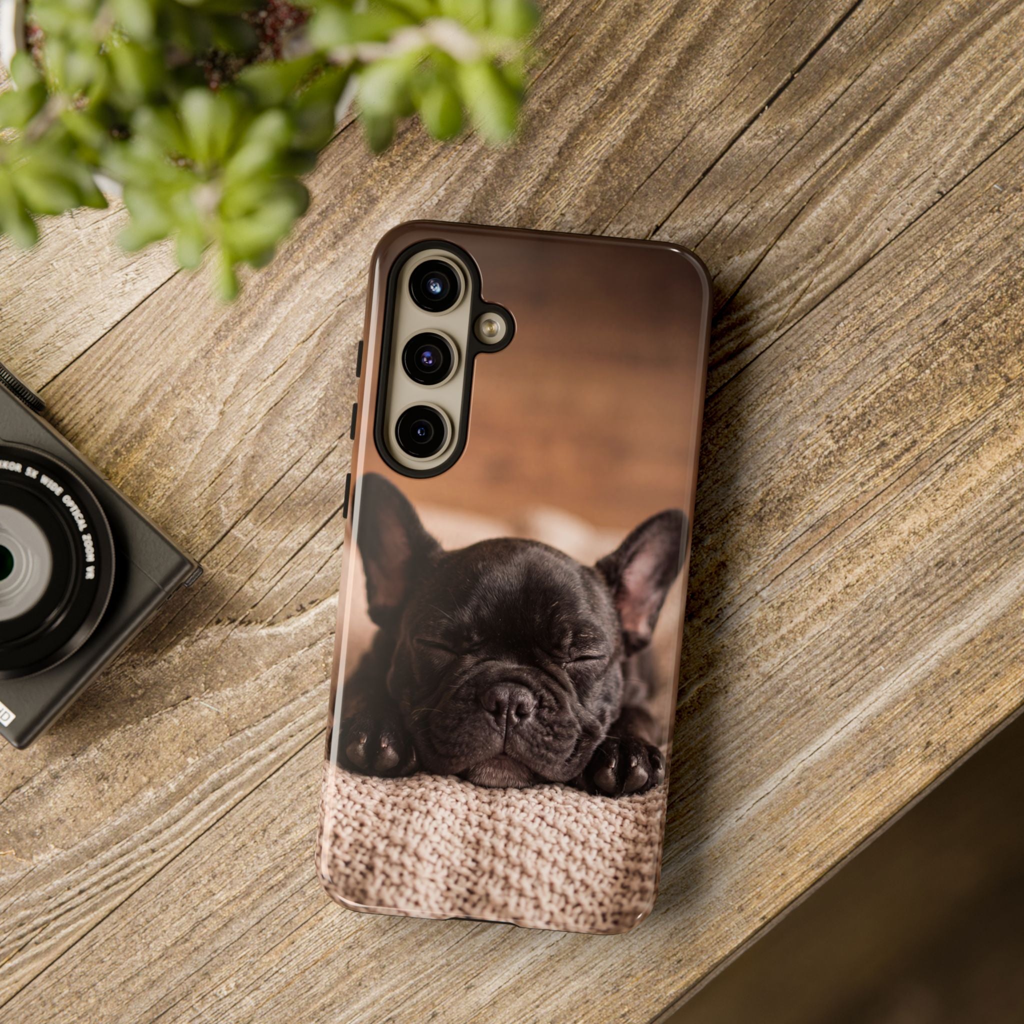 Sleeping French Bulldog Phone Case | Cozy Frenchie Resting on Blanket | iPhone & Samsung
