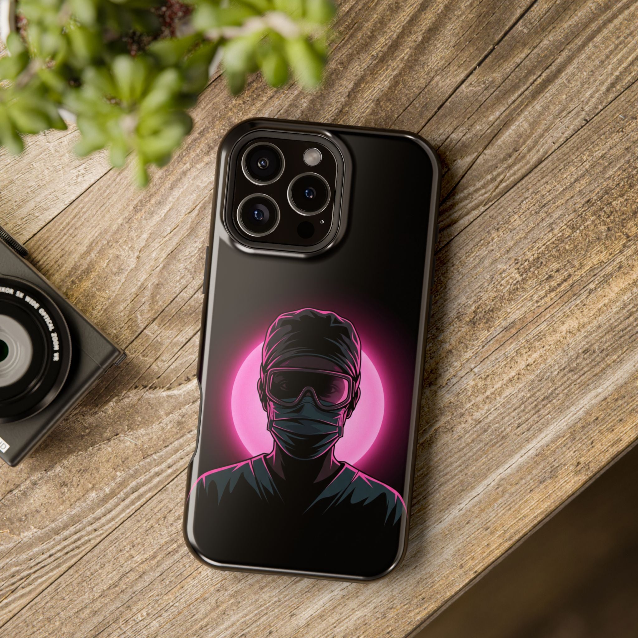 Nurse Portrait Phone Case — Navy Wireless Charging Cover