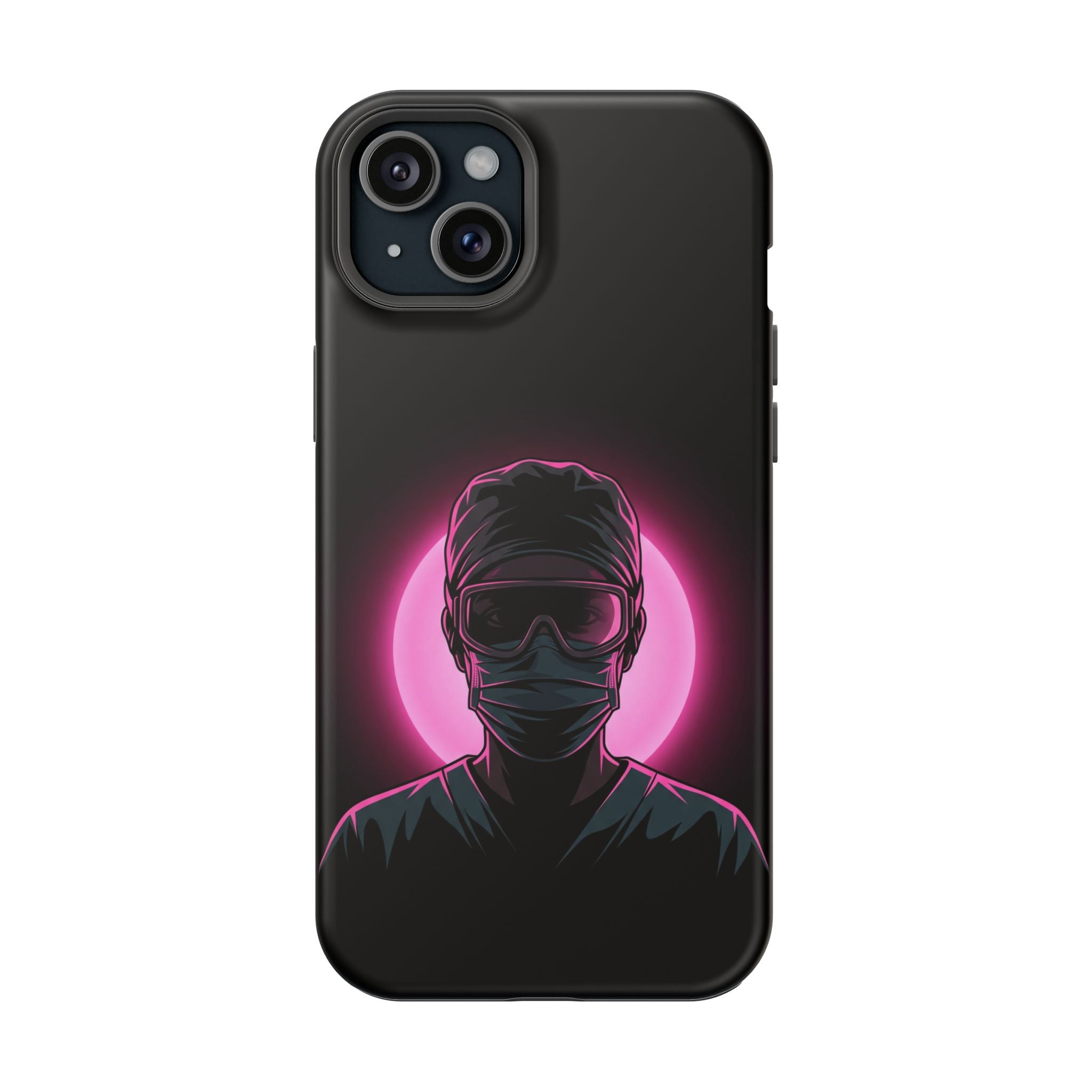 Nurse Portrait Phone Case — Navy Wireless Charging Cover