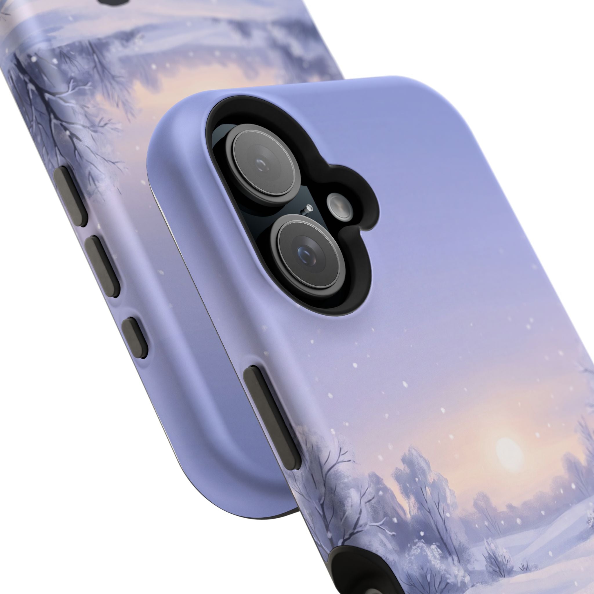 Personalized Dachshund Winter Snow Phone Case — Wireless Charging Cover