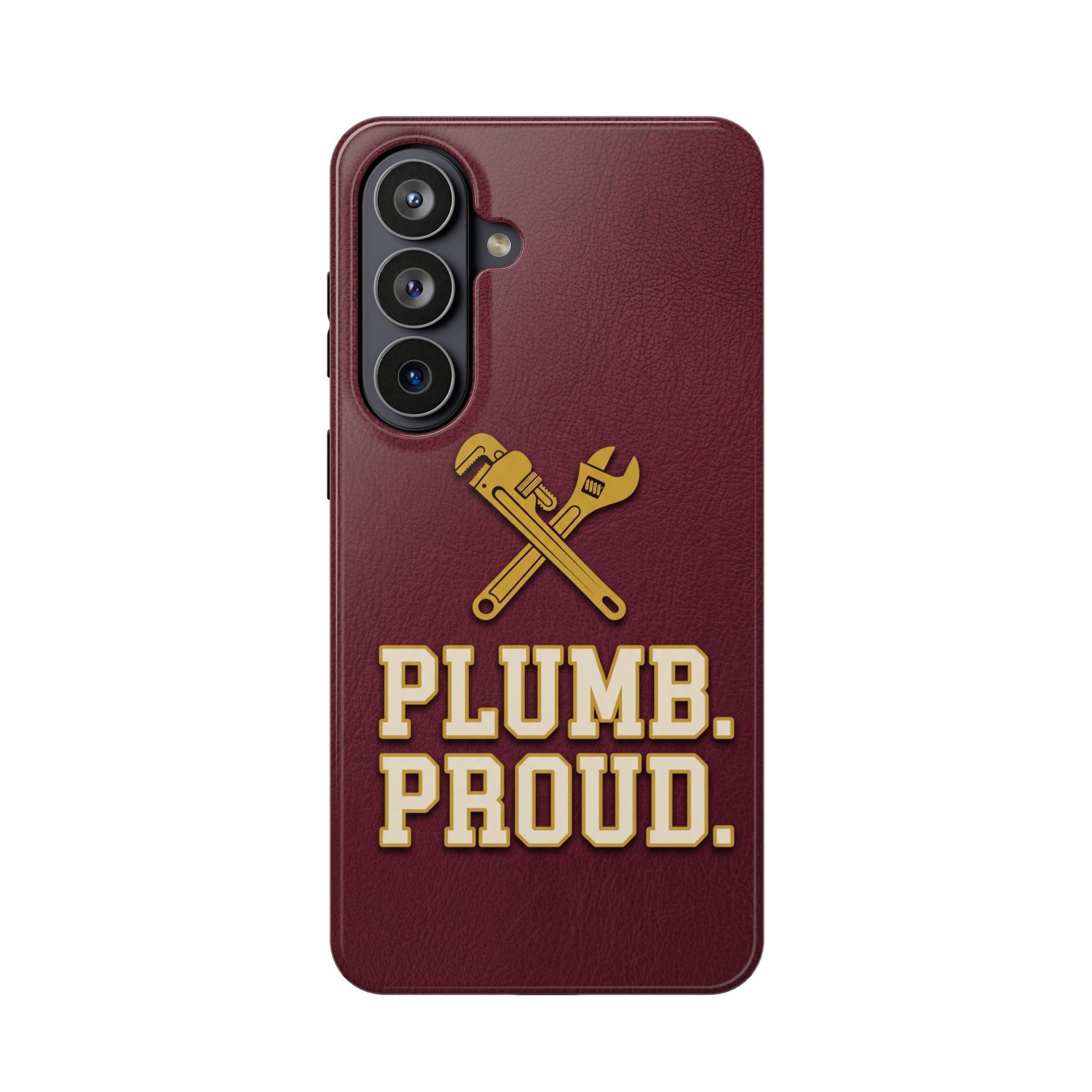 Plumb. Proud. Phone Case — Crossed Wrenches Wireless Charging Cover