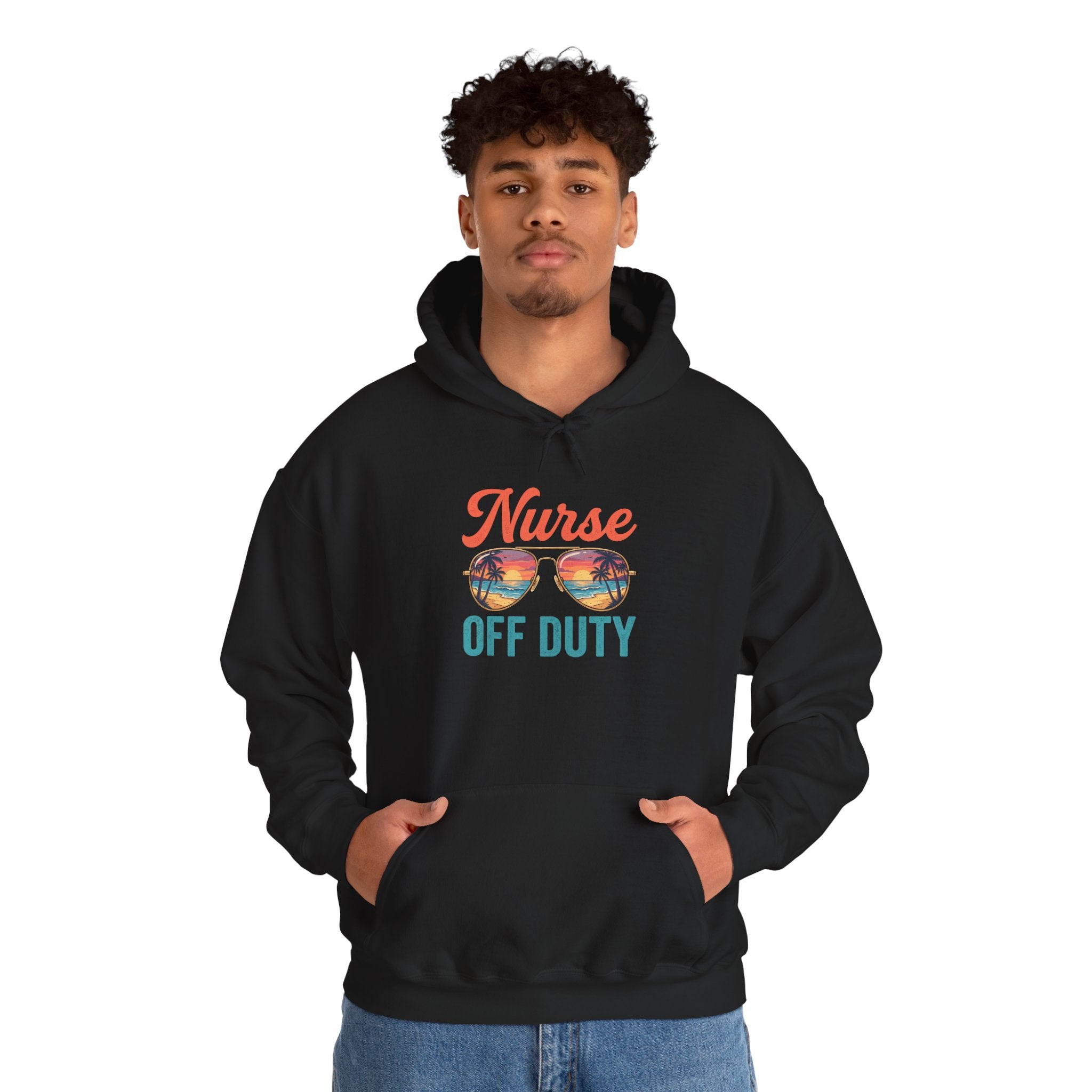 Nurse Off Duty Hoodie — Beach Vacation Nurse Graphic Pullover