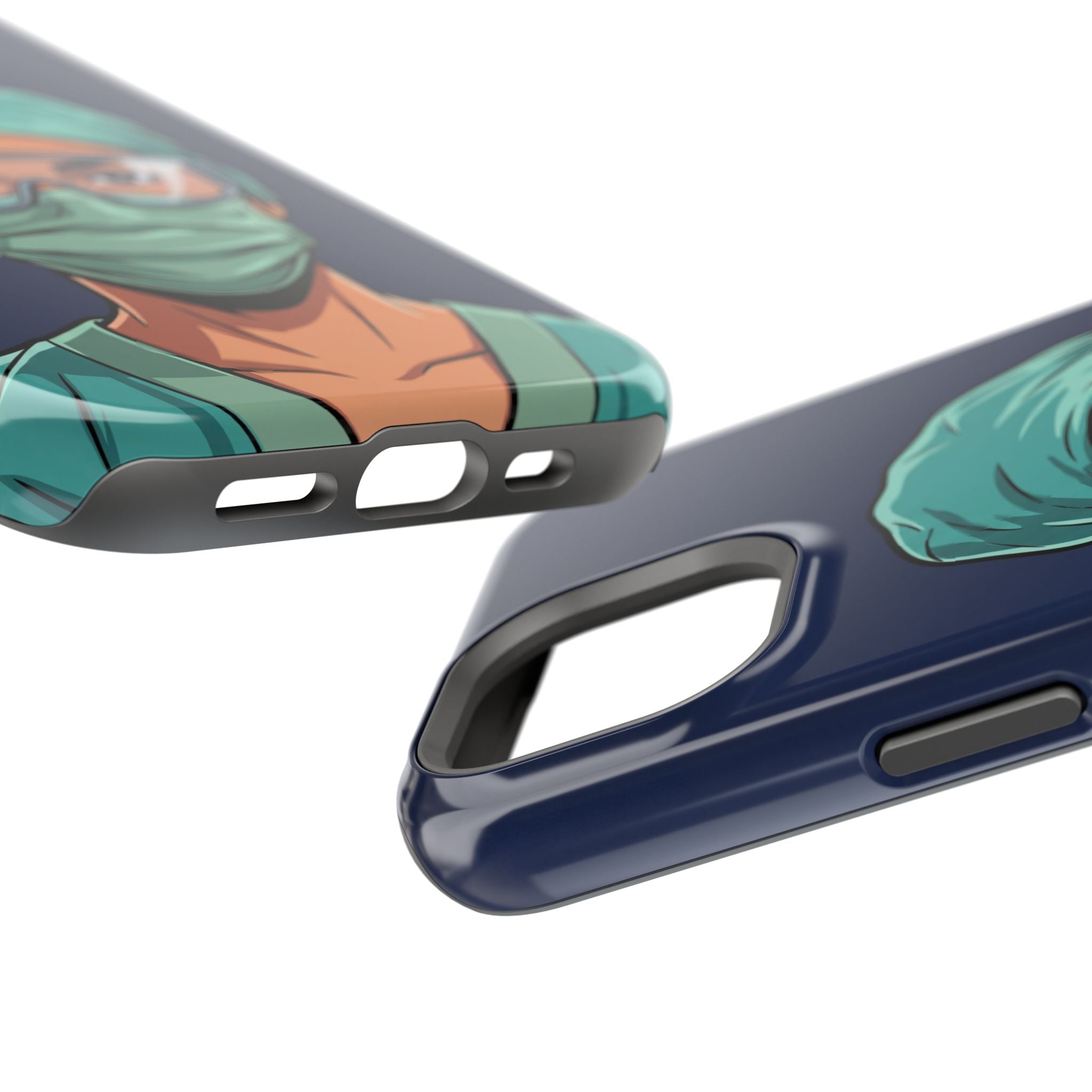 Bold Nurse Portrait Phone Case — Magnetic Wireless Charging Cover