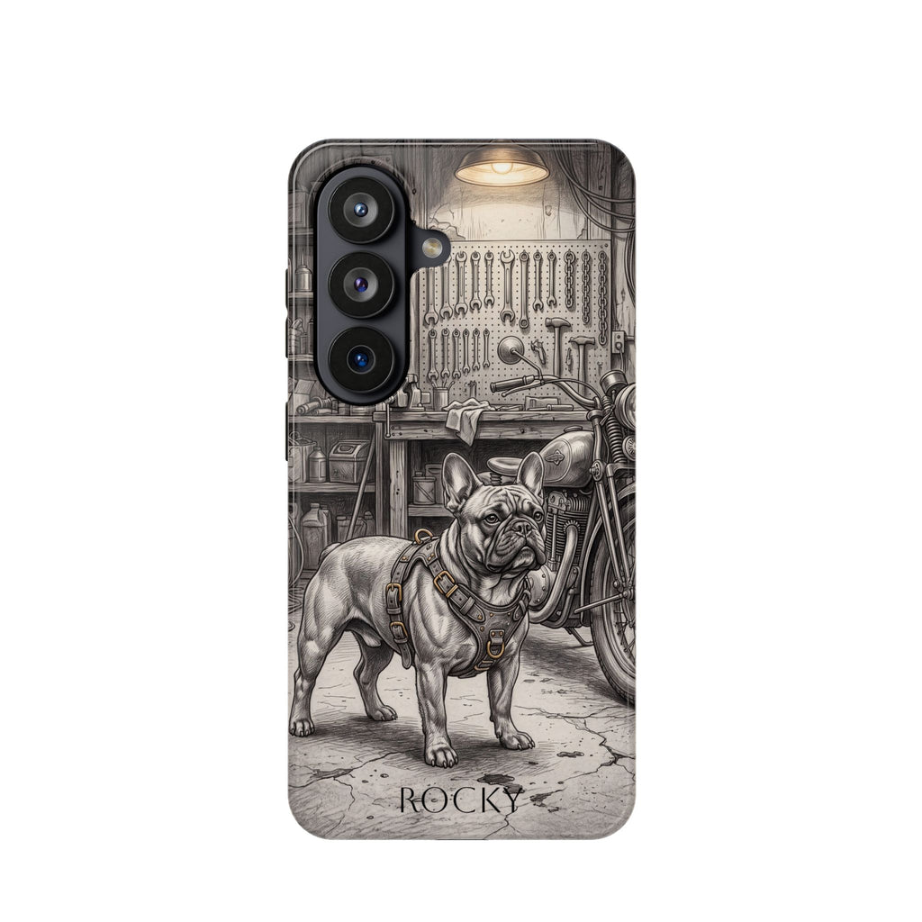 Personalized French Bulldog Vintage Street Phone Case — Wireless Charging Cover