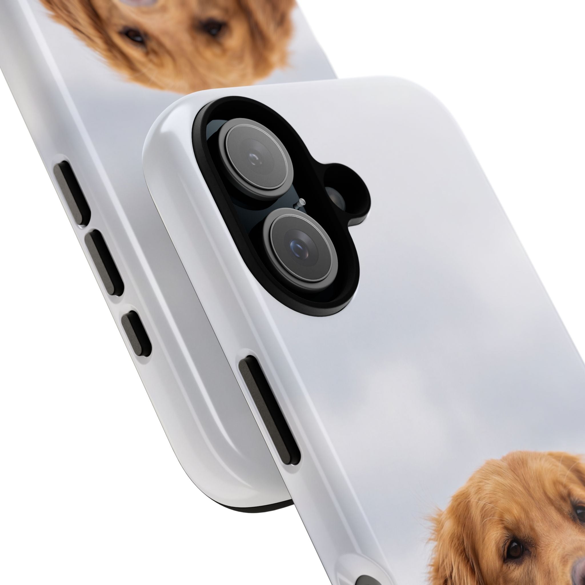 Golden Retriever Portrait Phone Case | Happy Dog Photo on Soft Sky Background | Samsung & iPhone