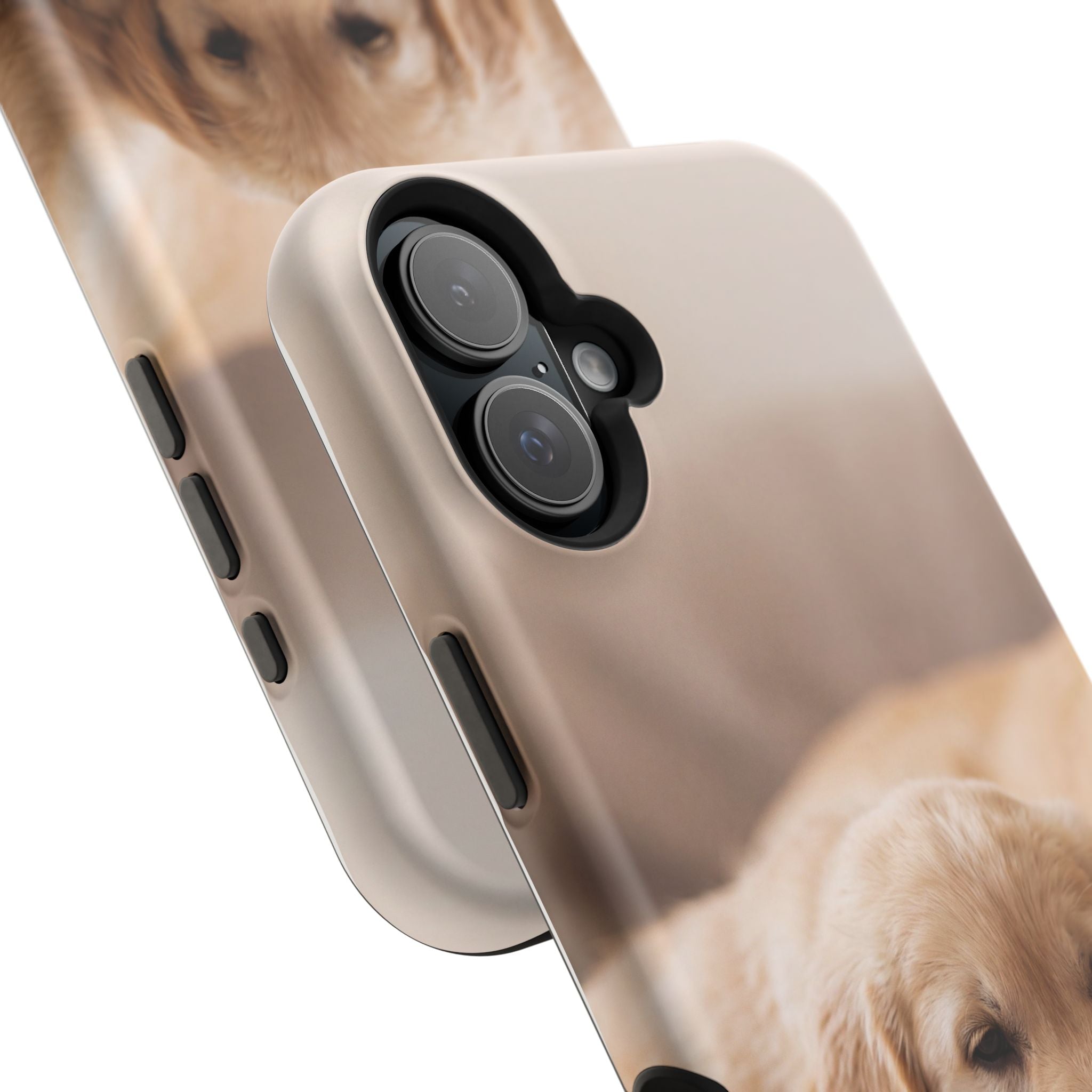 Golden Retriever Puppy Phone Case — Impact-Resistant Wireless Charging Cover