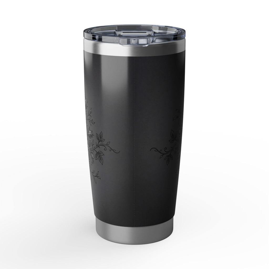Personalized Stethoscope Tumbler – Rose Gold Floral Design 20 oz