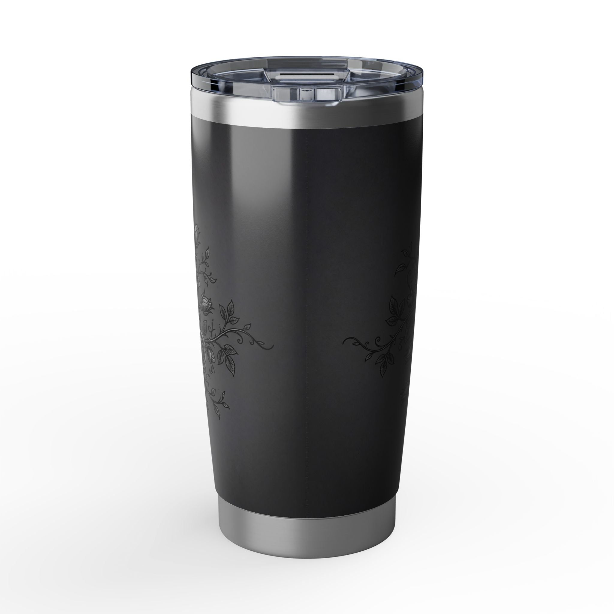 Personalized Stethoscope Tumbler – Rose Gold Floral Design 20 oz