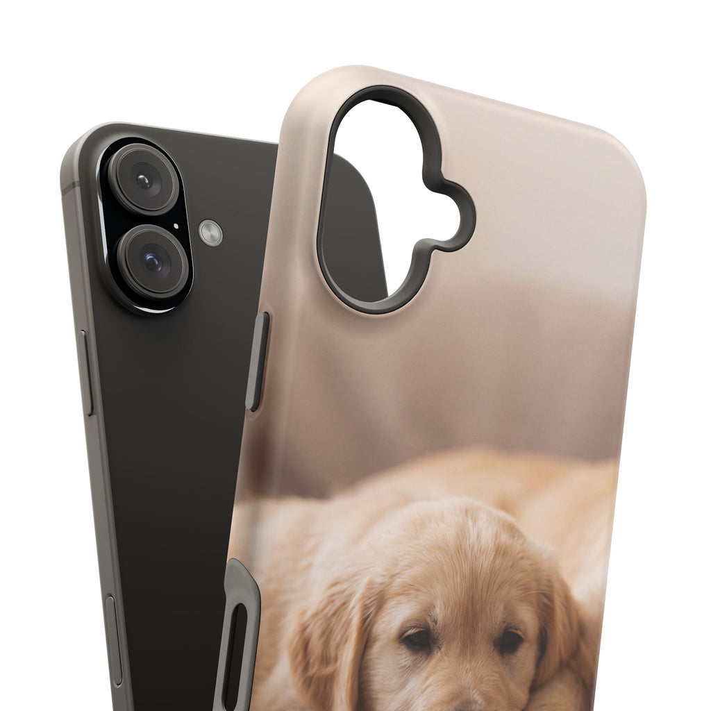 Golden Retriever Puppy Phone Case — Impact-Resistant Wireless Charging Cover