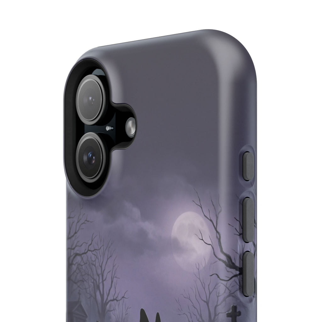 Personalized French Bulldog Moonlit Graveyard Phone Case — Wireless Charging Cover