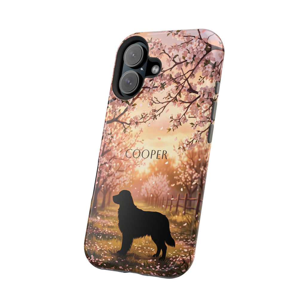Personalized Golden Retriever Autumn Forest Phone Case — Wireless Charging Cover