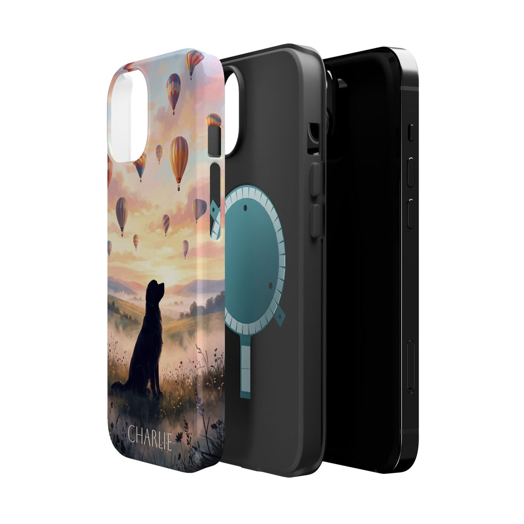 Personalized Golden Retriever Hot Air Balloon Phone Case — Wireless Charging Cover