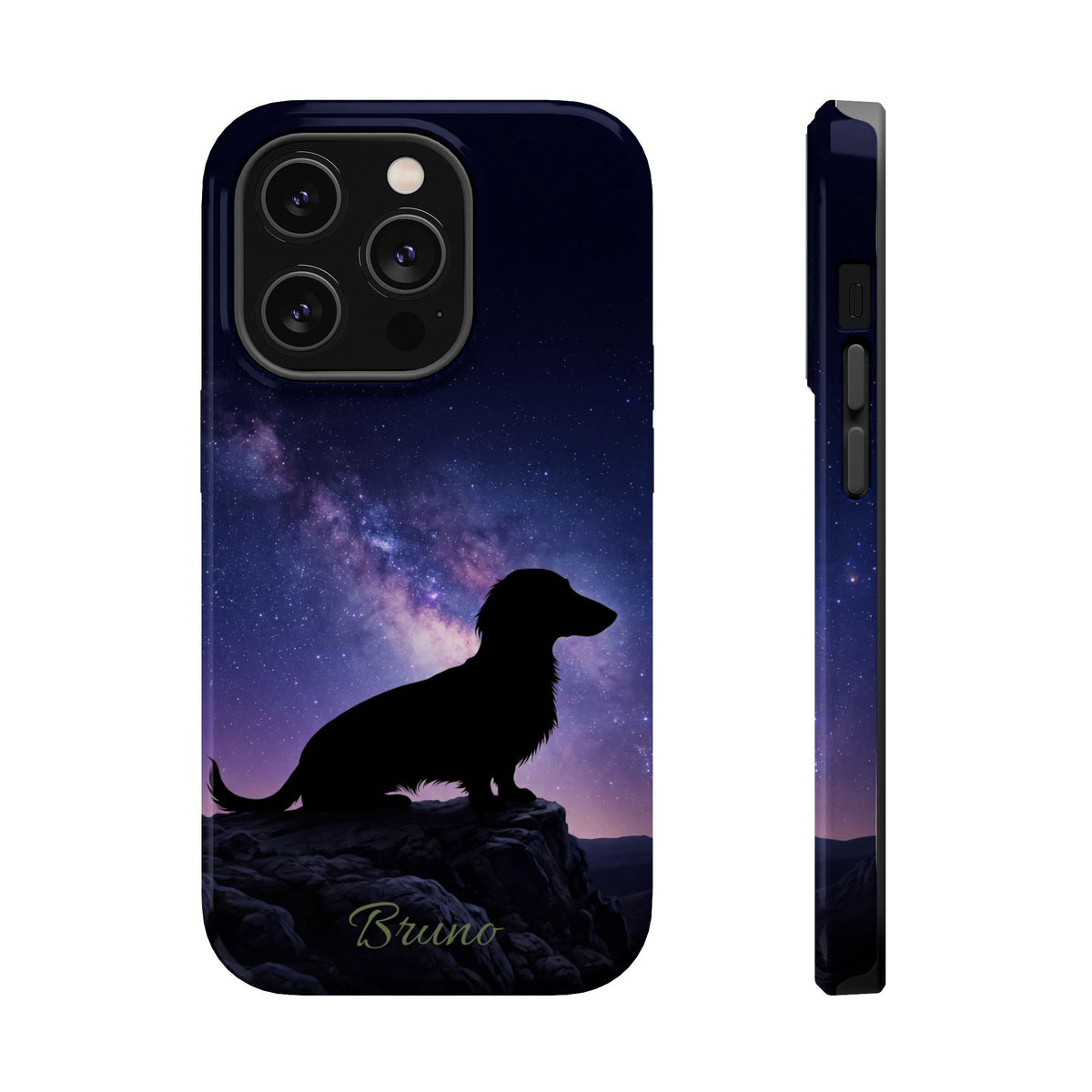 Personalized Dachshund Starry Night Phone Case — Wireless Charging Cover