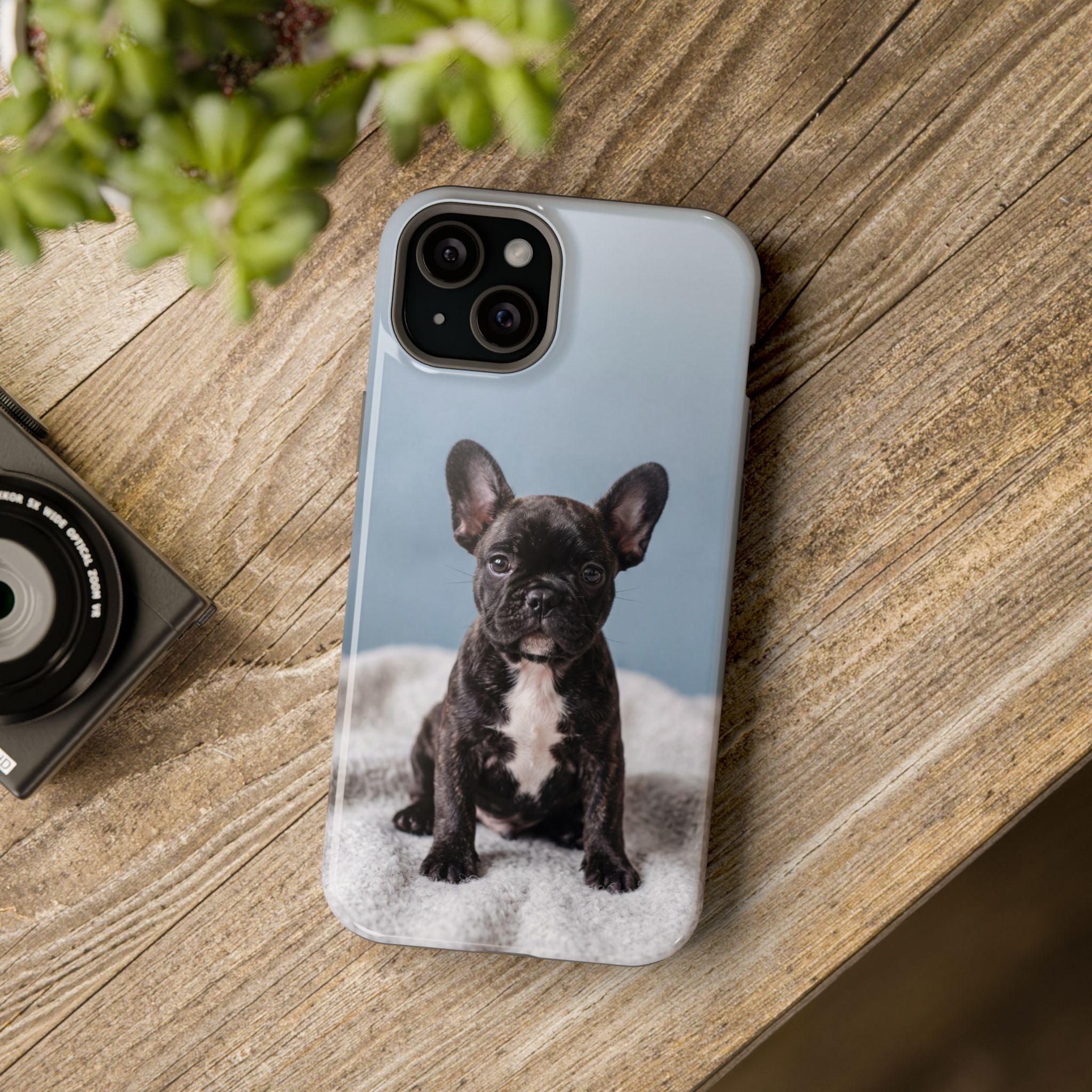 French Bulldog Puppy Phone Case — Impact-Resistant Wireless Charging Cover