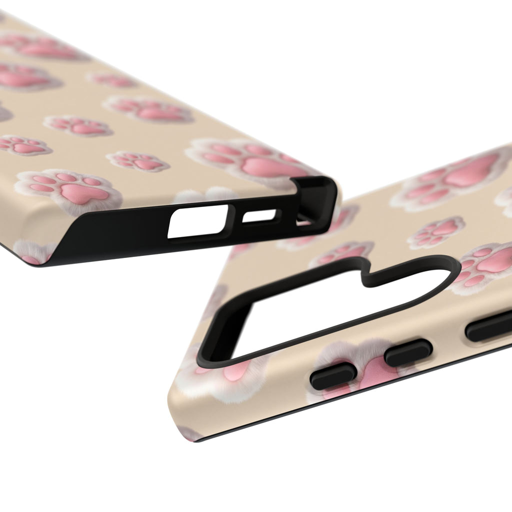 Golden Retriever Paw Print Phone Case | Cute Pink Paw Pattern for Dog Lovers | iPhone & Samsung