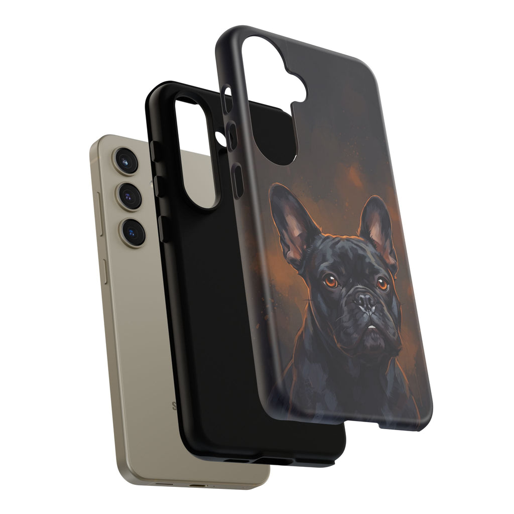 Moody French Bulldog Portrait Phone Case | Dramatic Studio Photography Style | iPhone & Samsung
