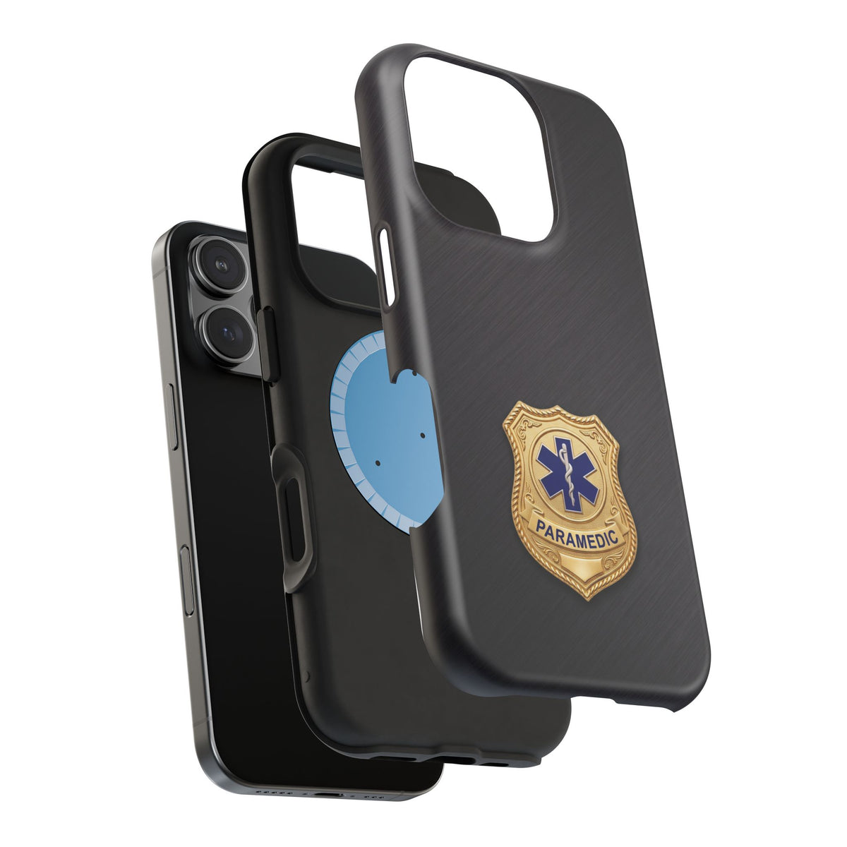 Gold Paramedic Badge Phone Case — Magnetic Wireless Charging Cover