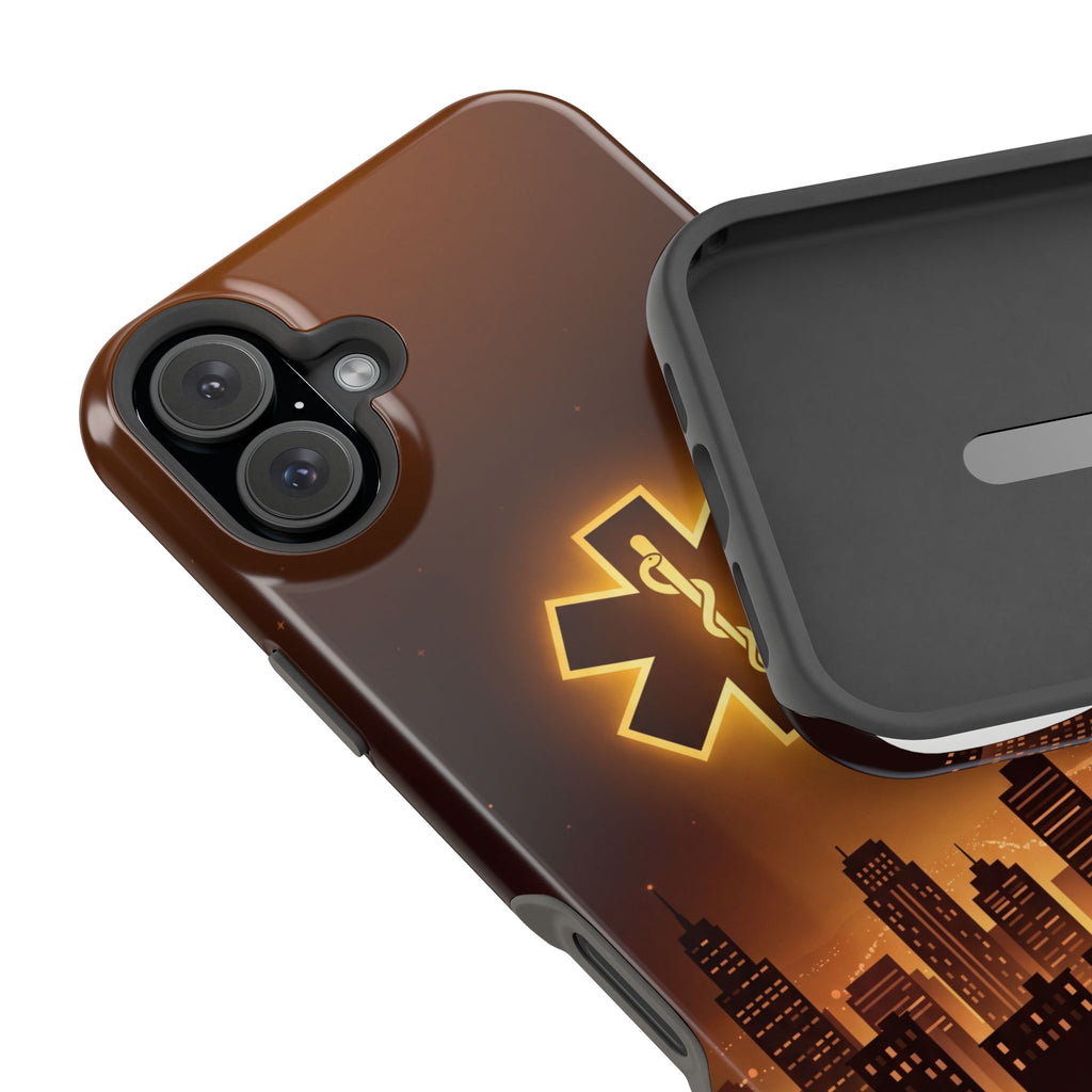 Paramedic/EMT Skyline Phone Case — Magnetic Wireless Charging Cover