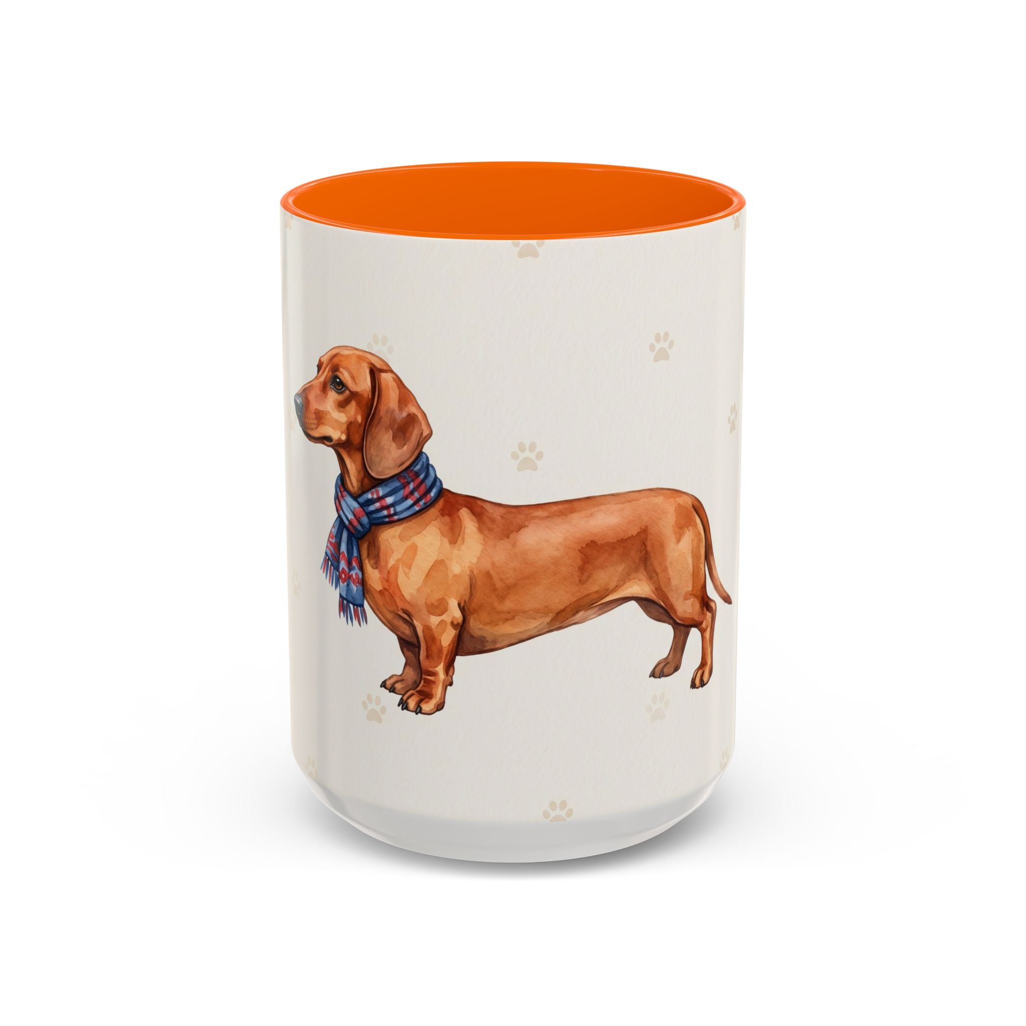 Dachshund Lover Mug – Wiener Dog with Scarf, Cute Watercolor Dachshund Gift Mug