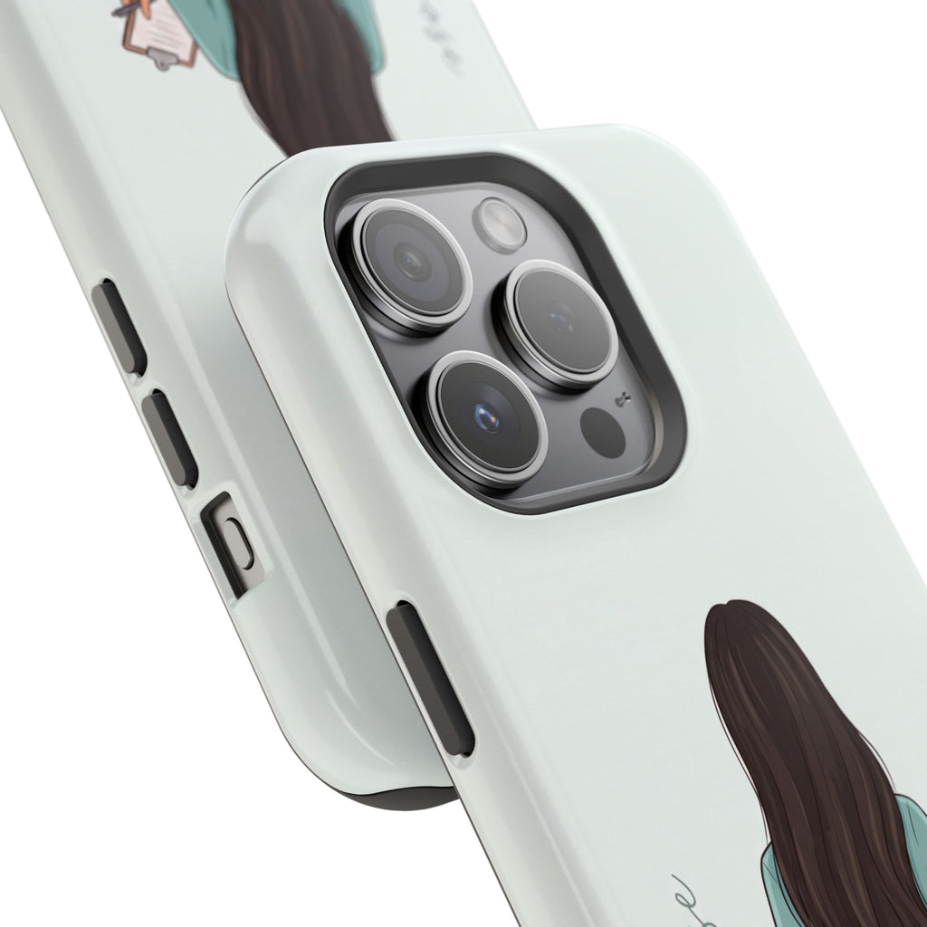 Nurse Illustration Phone Case — Impact-Resistant Wireless Charging Cover