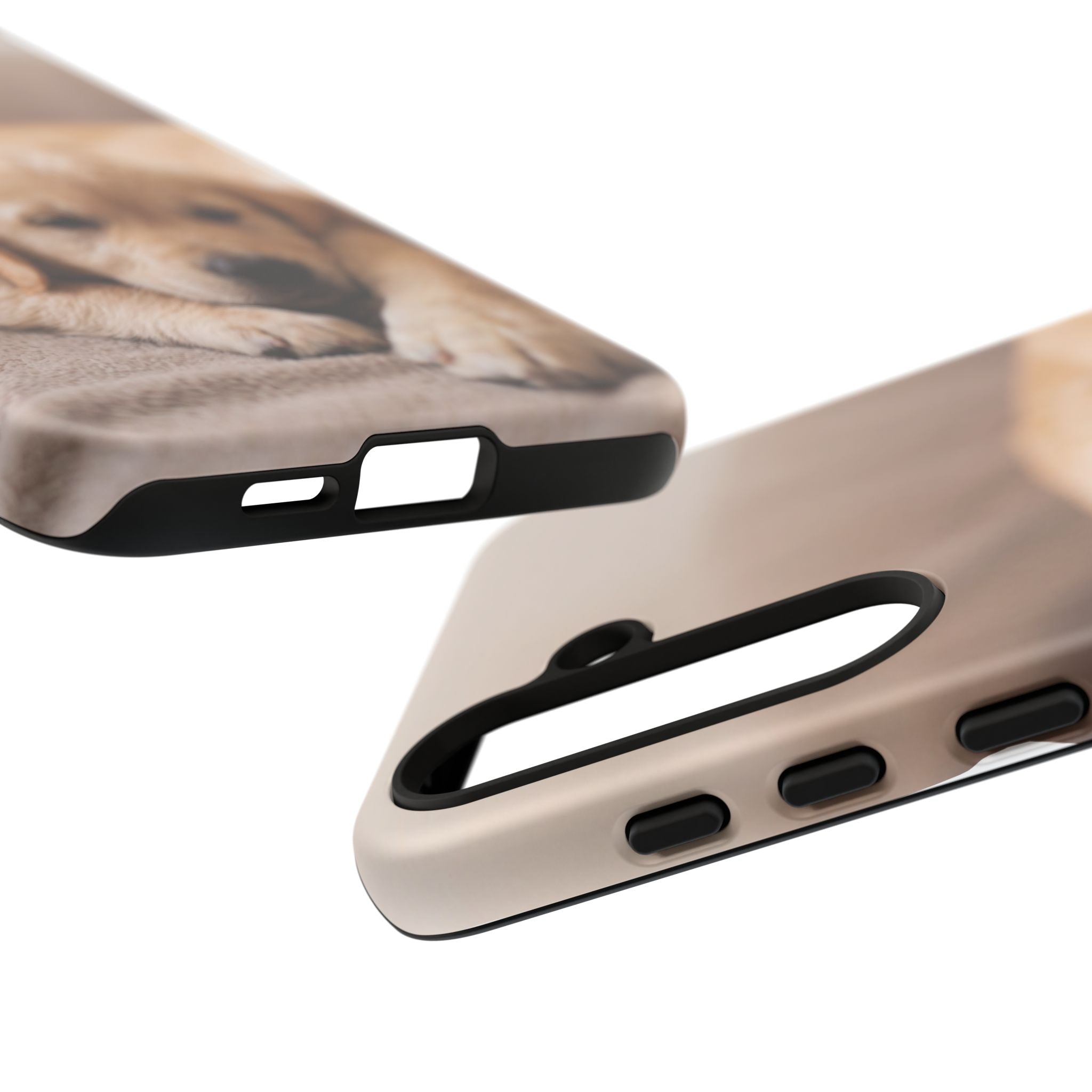 Sleepy Golden Retriever Puppy Phone Case | Cozy Cuddly Puppy Portrait | Samsung & iPhone