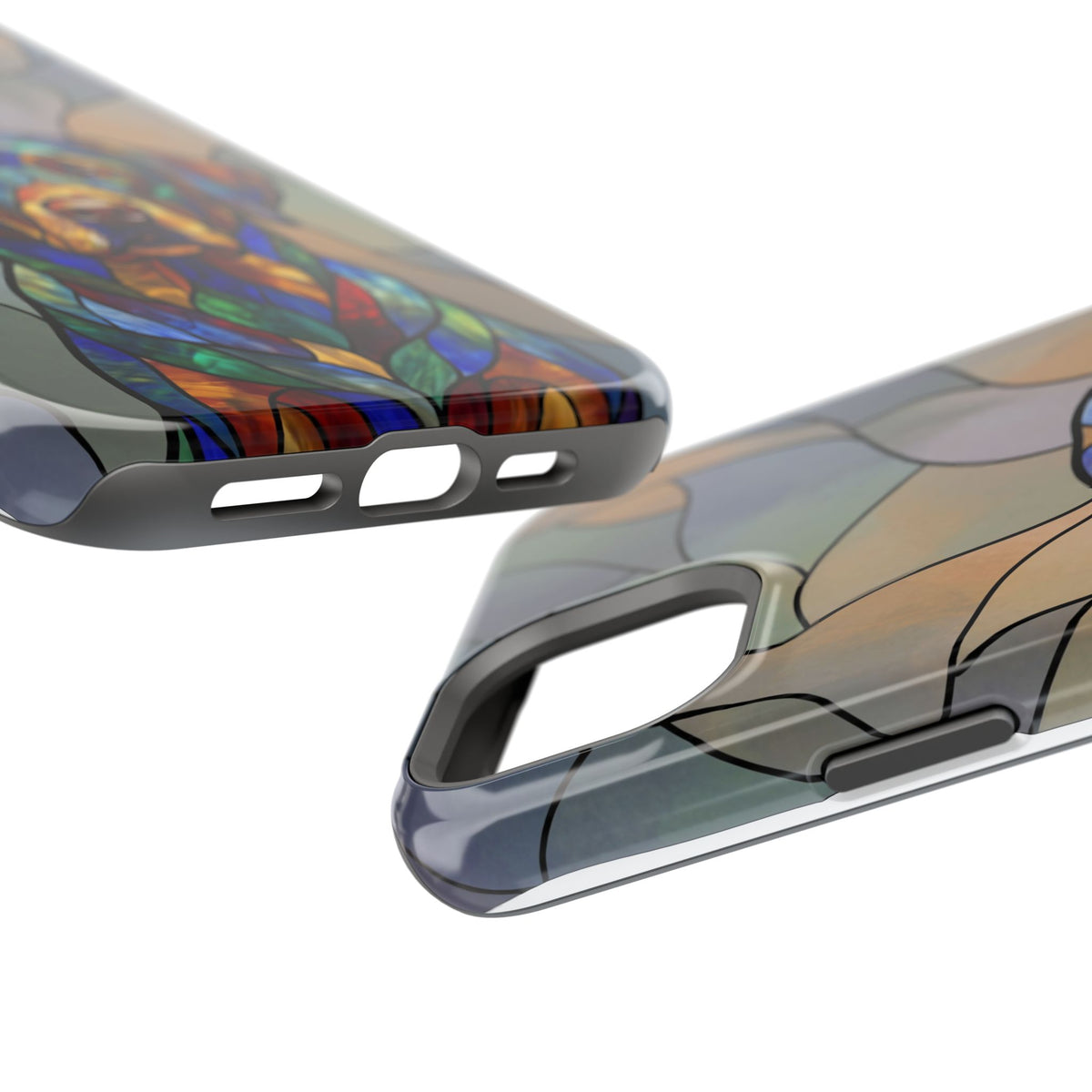 Stained Glass Labrador Phone Case — Tough Magnetic Case with Wireless Charging