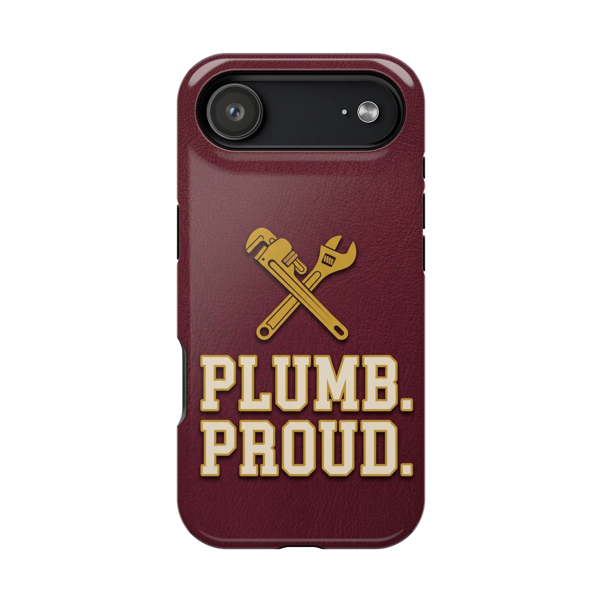 Plumb. Proud. Phone Case — Crossed Wrenches Wireless Charging Cover