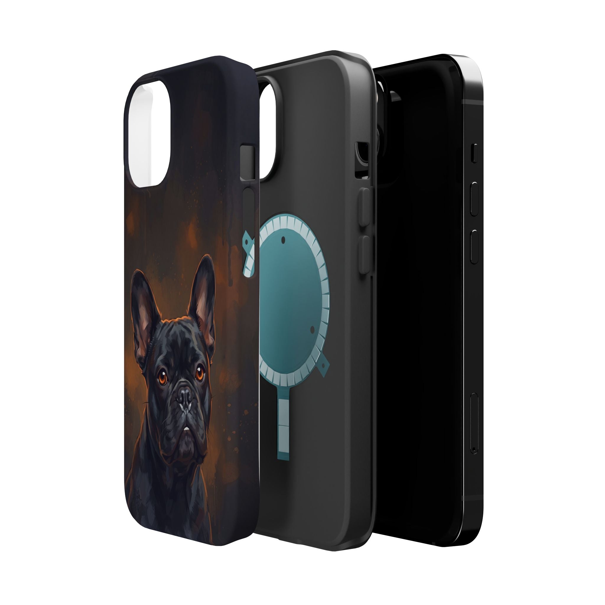 French Bulldog Portrait Phone Case — Impact-Resistant Wireless Charging Cover