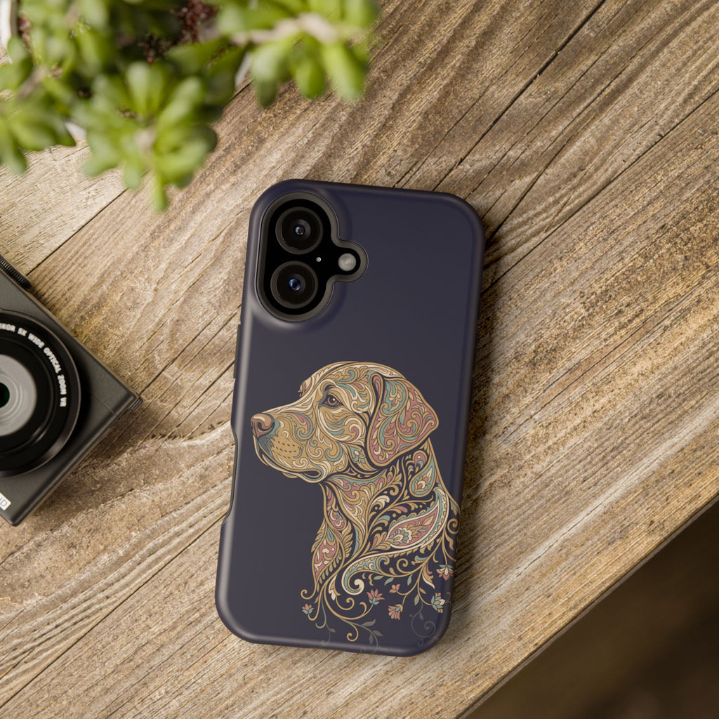 Paisley Labrador Phone Case — Tough Magnetic Case with Wireless Charging