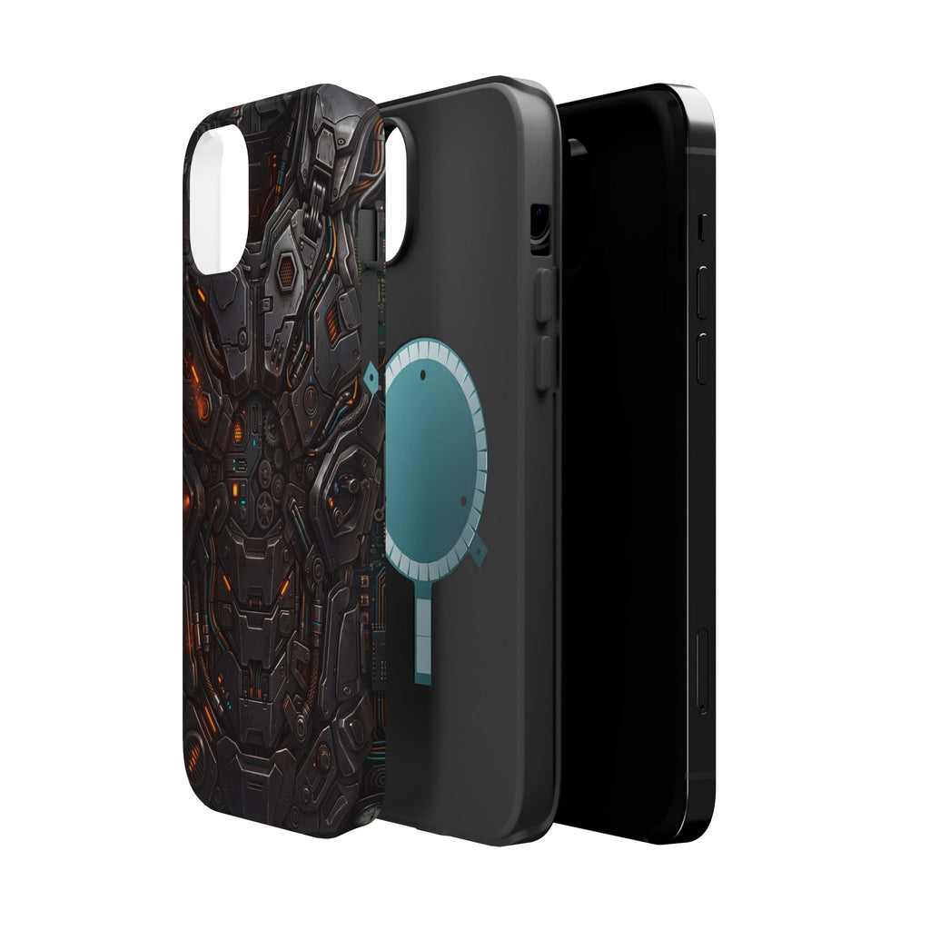 Mech Armor Phone Case — Industrial Circuit Wireless Charging Cover