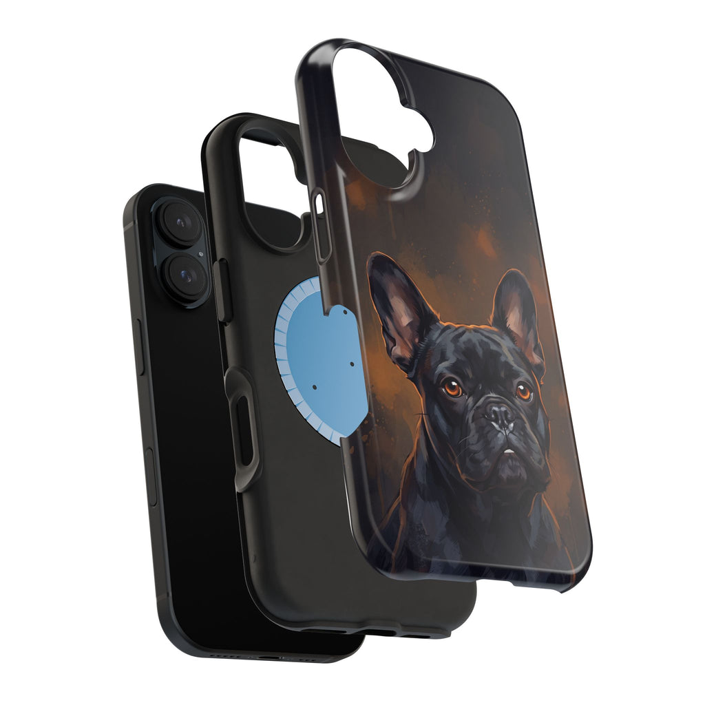 French Bulldog Portrait Phone Case — Impact-Resistant Wireless Charging Cover