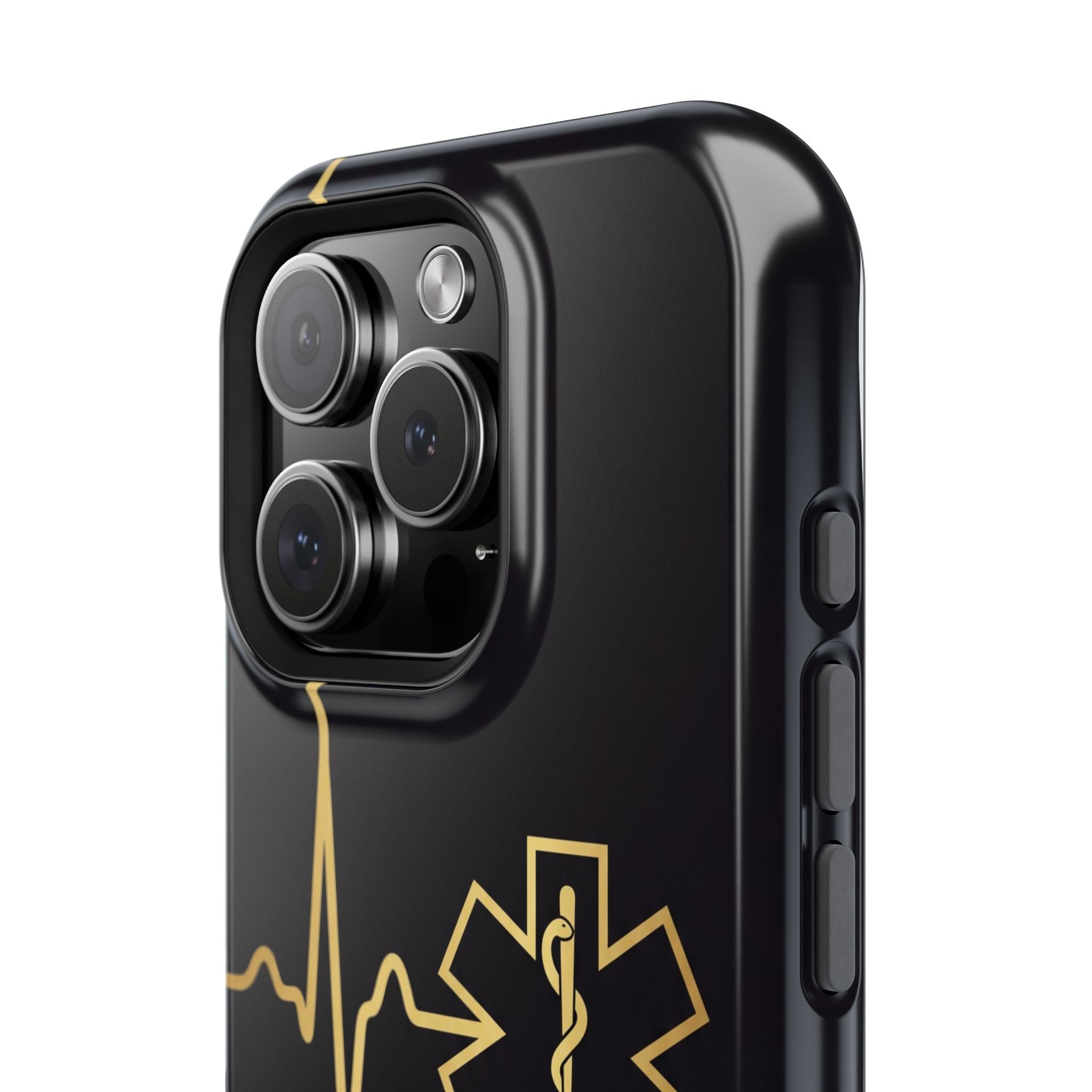 Paramedic/EMT Heartbeat Line Phone Case — Magnetic Wireless Charging Cover